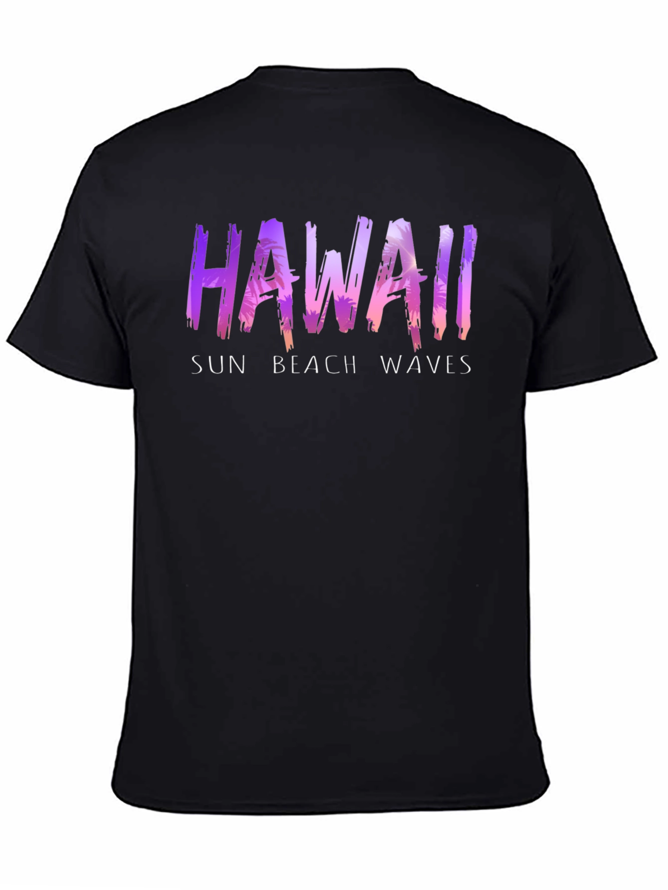 Hawaii Sun Beach Waves Graphic T-Shirt
