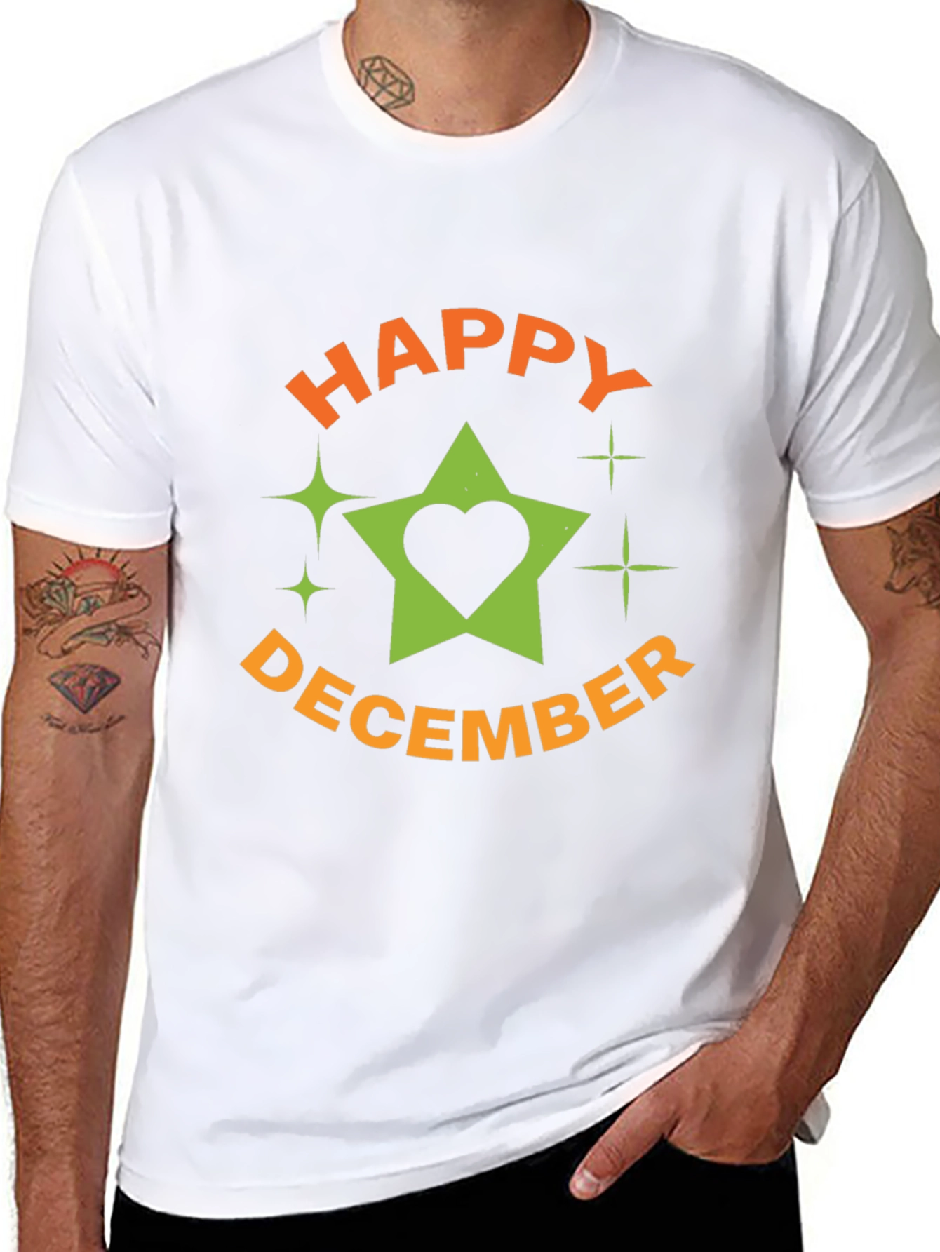 Festive Happy December Graphic T-Shirt