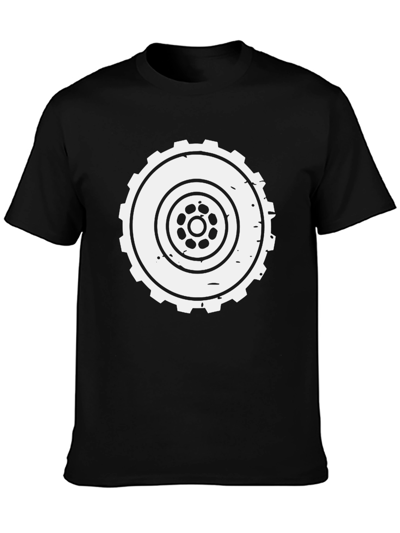 Gear Wheel Graphic T-Shirt - Classic Style