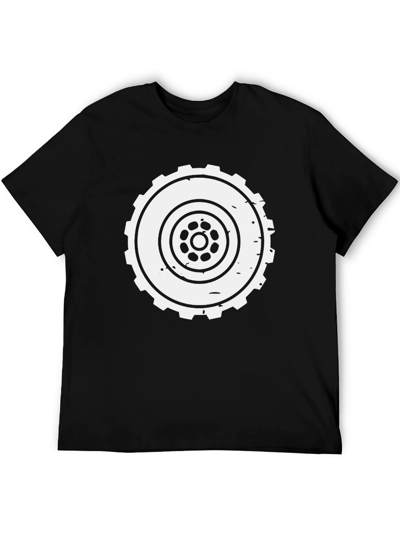 Gear Wheel Graphic T-Shirt - Classic Style