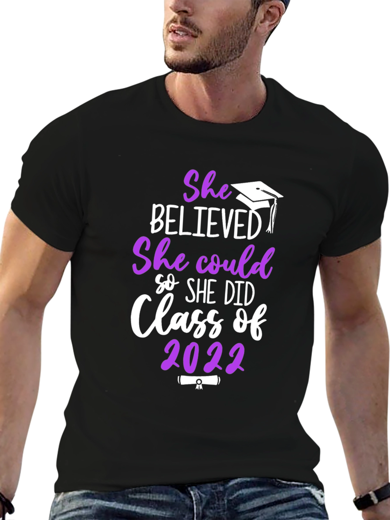 She Believed She Could Class of 2022 Graduation T-Shirt
