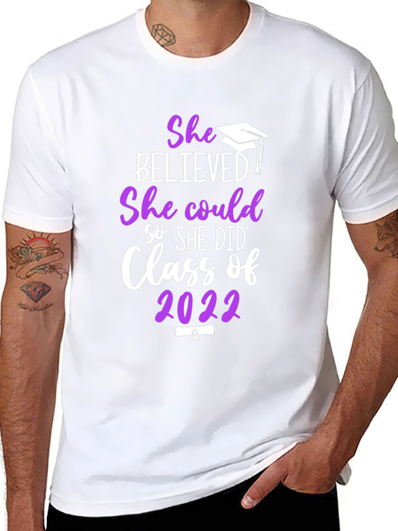 She Believed She Could Class of 2022 Graduation T-Shirt