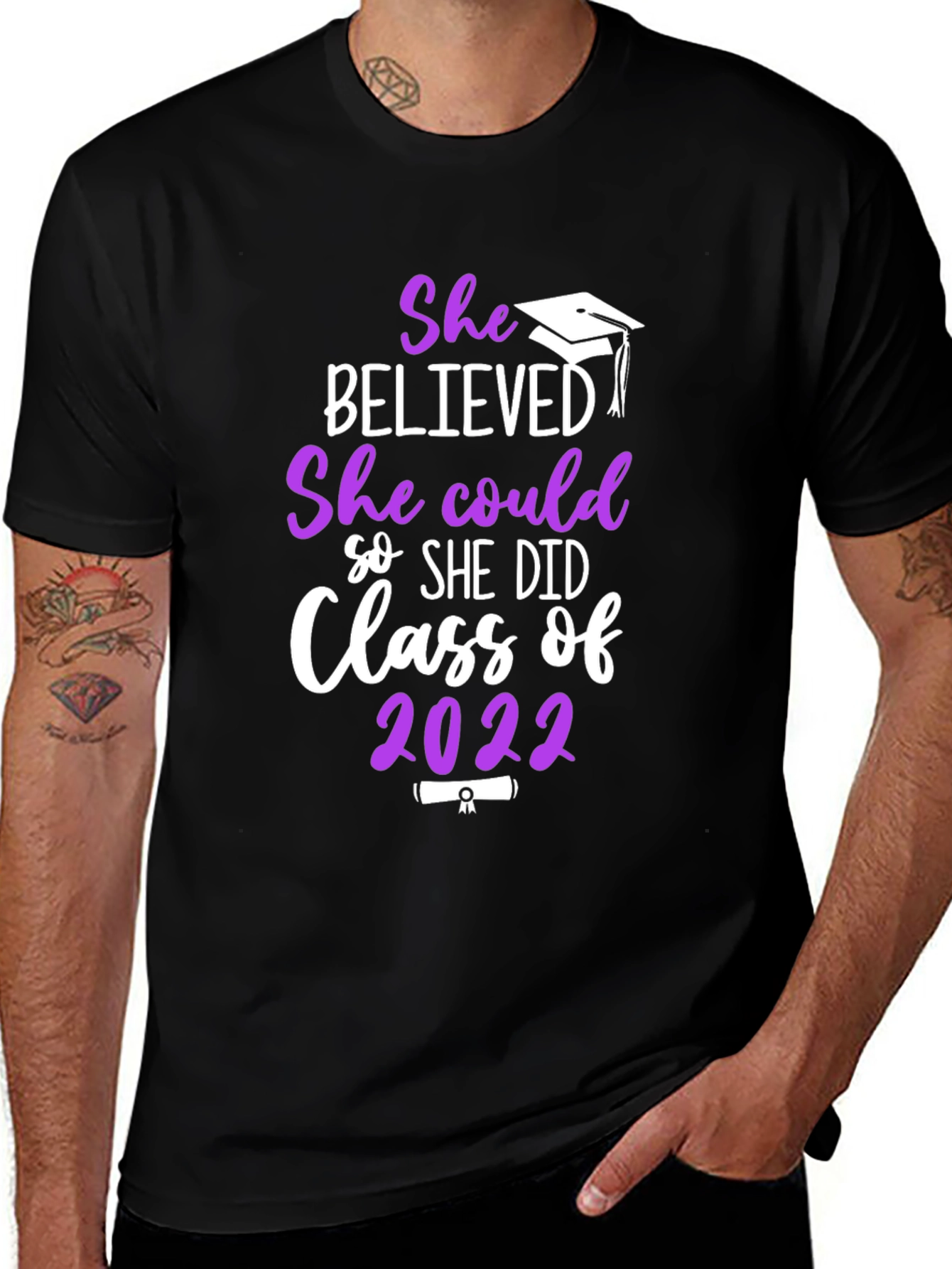She Believed She Could Class of 2022 Graduation T-Shirt