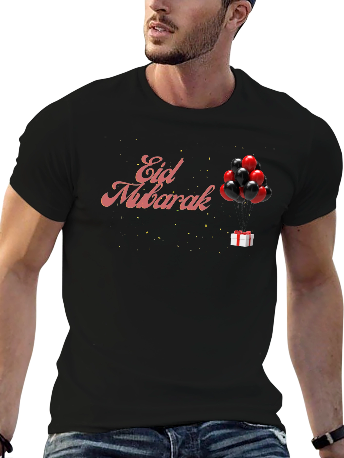 Eid Mubarak Black T-Shirt