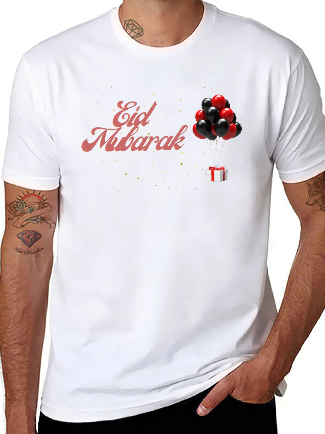 Eid Mubarak Black T-Shirt