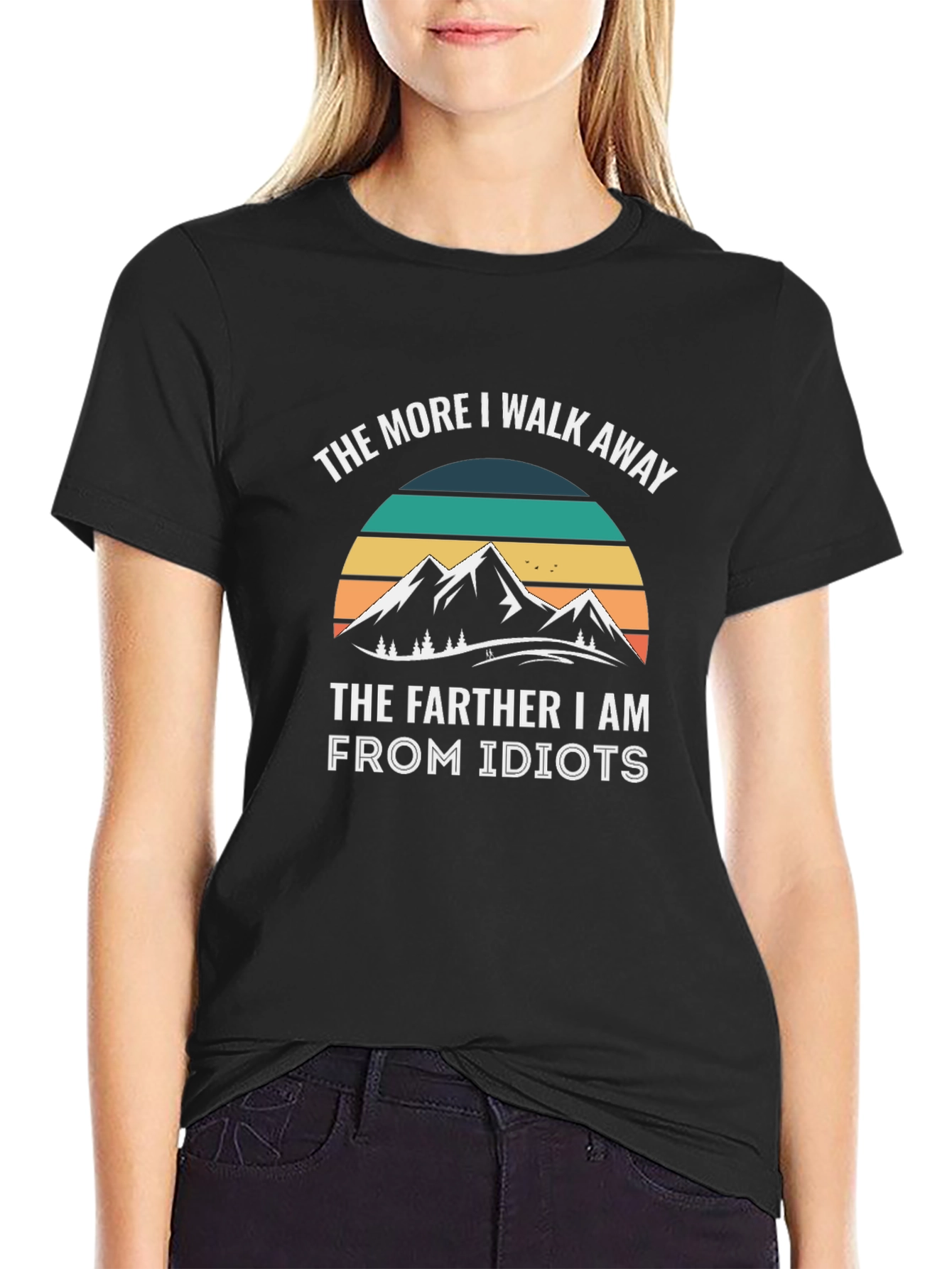Funny Mountain Idiots Graphic T-Shirt