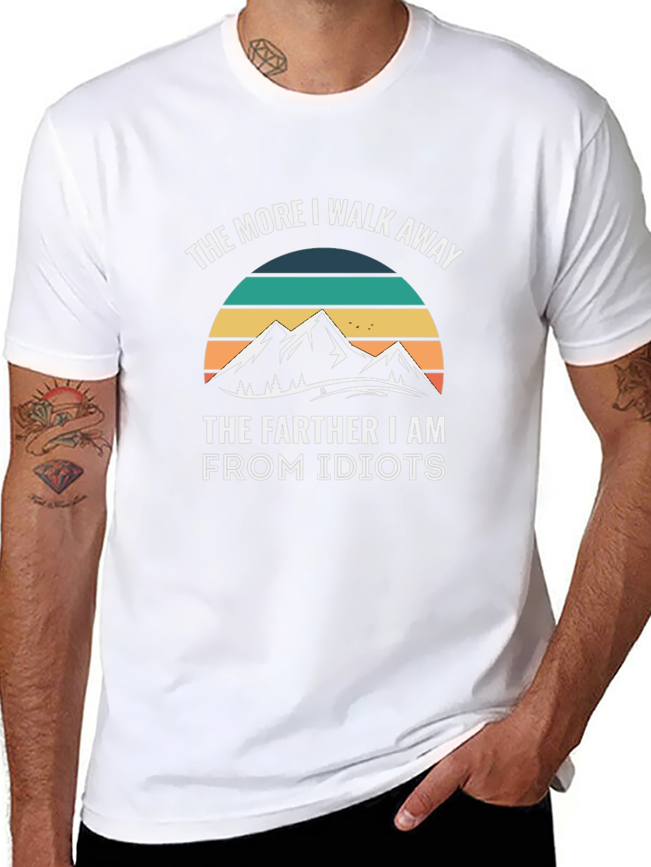 Funny Mountain Idiots Graphic T-Shirt