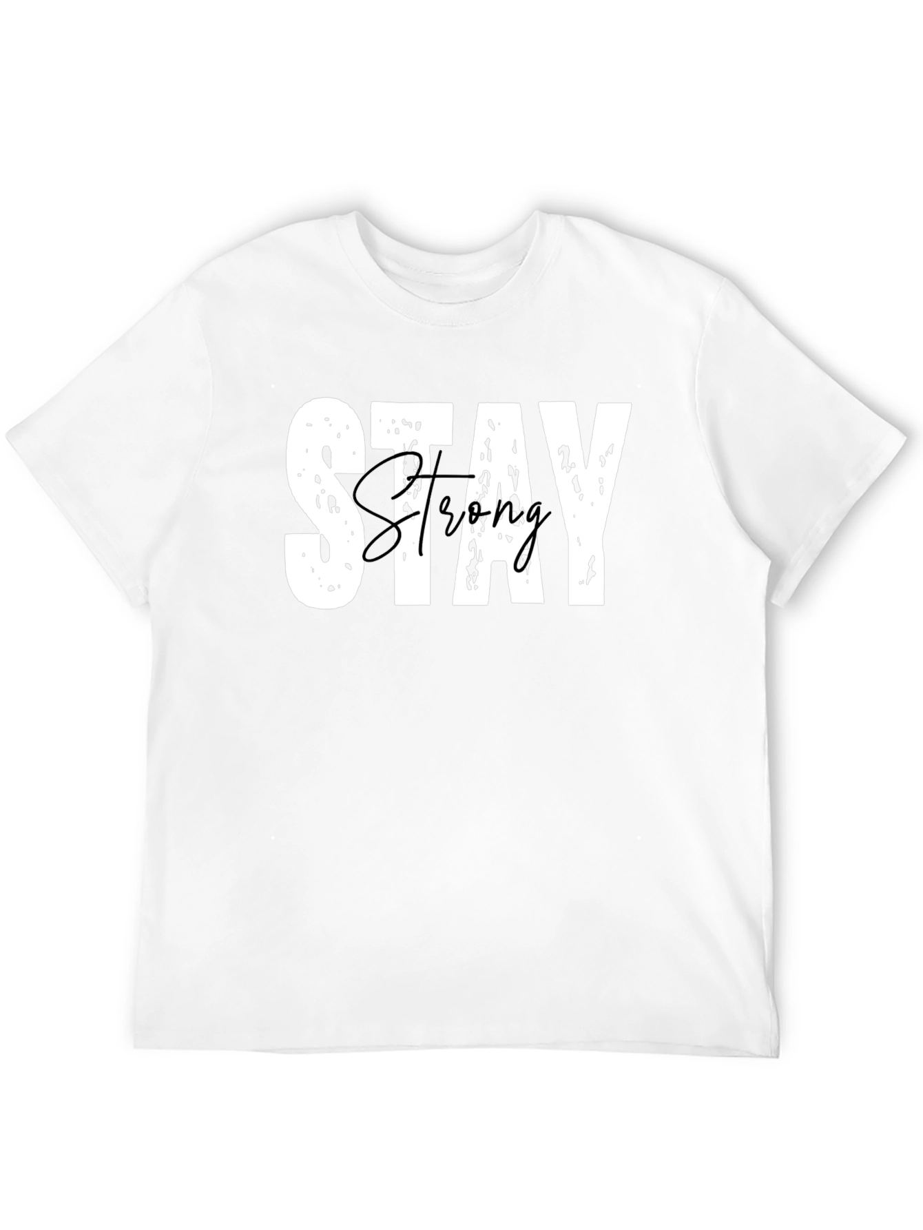 Stay Strong Graphic Tee - Black Casual T-Shirt