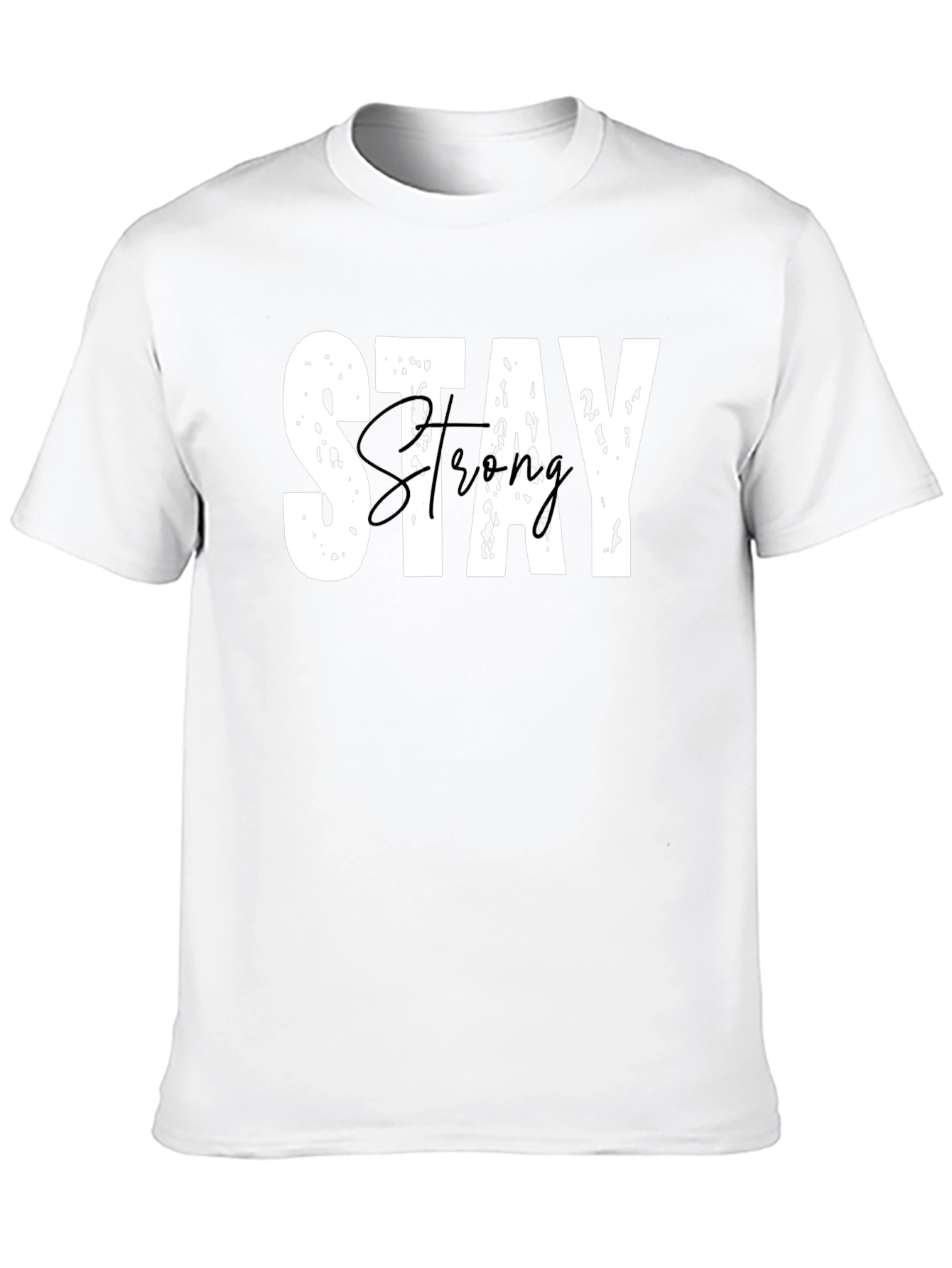Stay Strong Graphic Tee - Black Casual T-Shirt