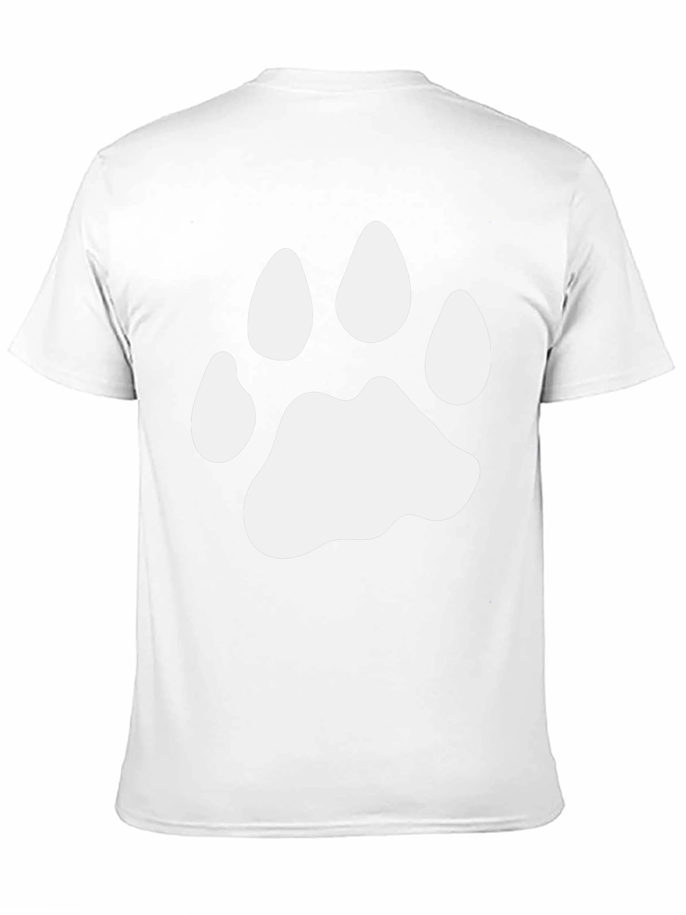 Paw Print Graphic Tee - Casual Black T-Shirt