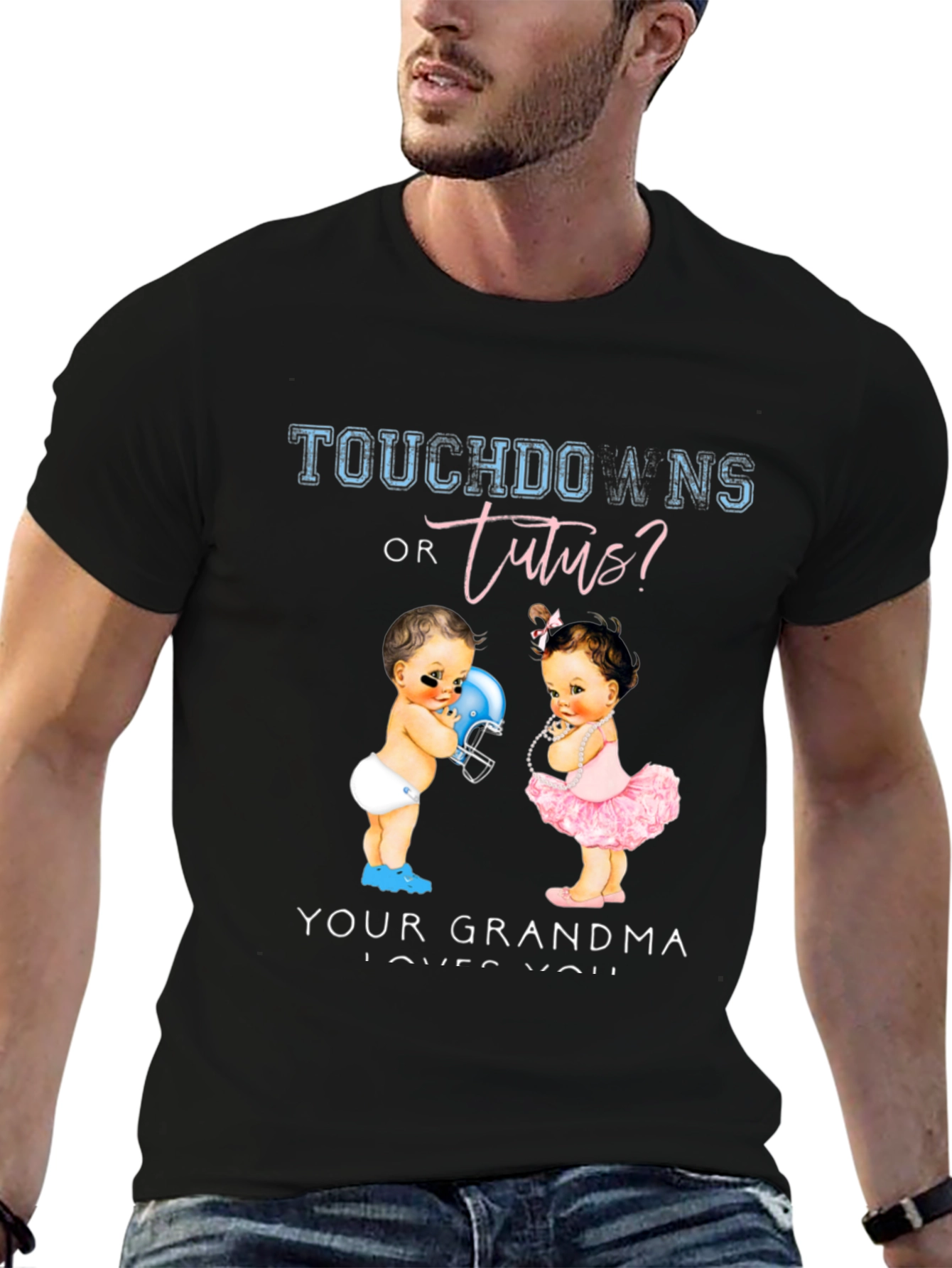 Touchdowns or Tutus? Grandma Loves You T-Shirt