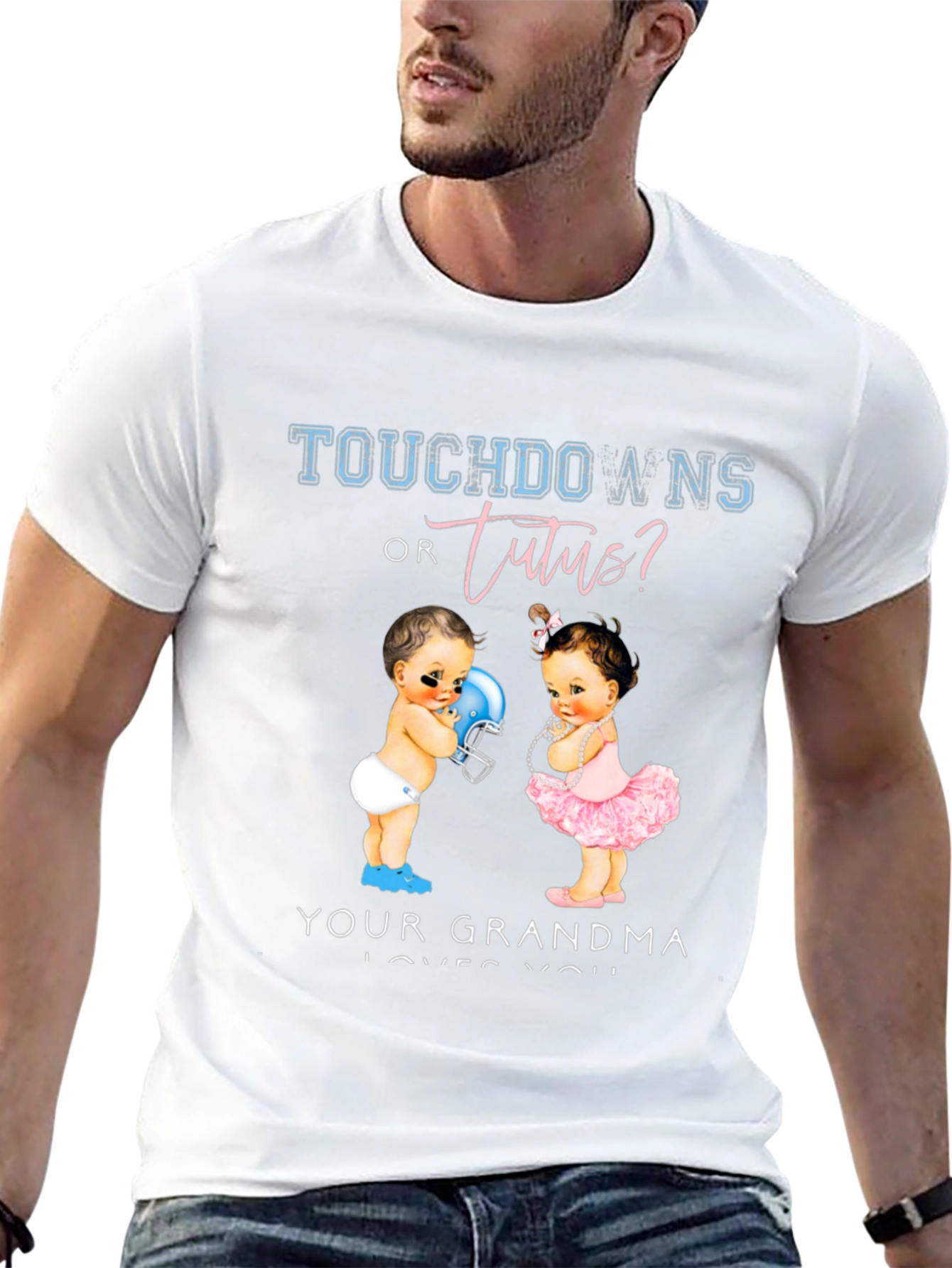 Touchdowns or Tutus? Grandma Loves You T-Shirt