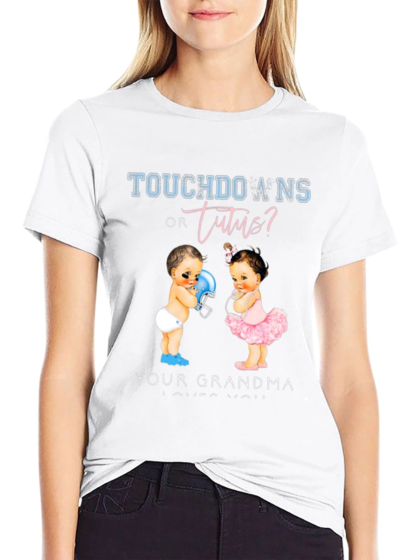 Touchdowns or Tutus? Grandma Loves You T-Shirt