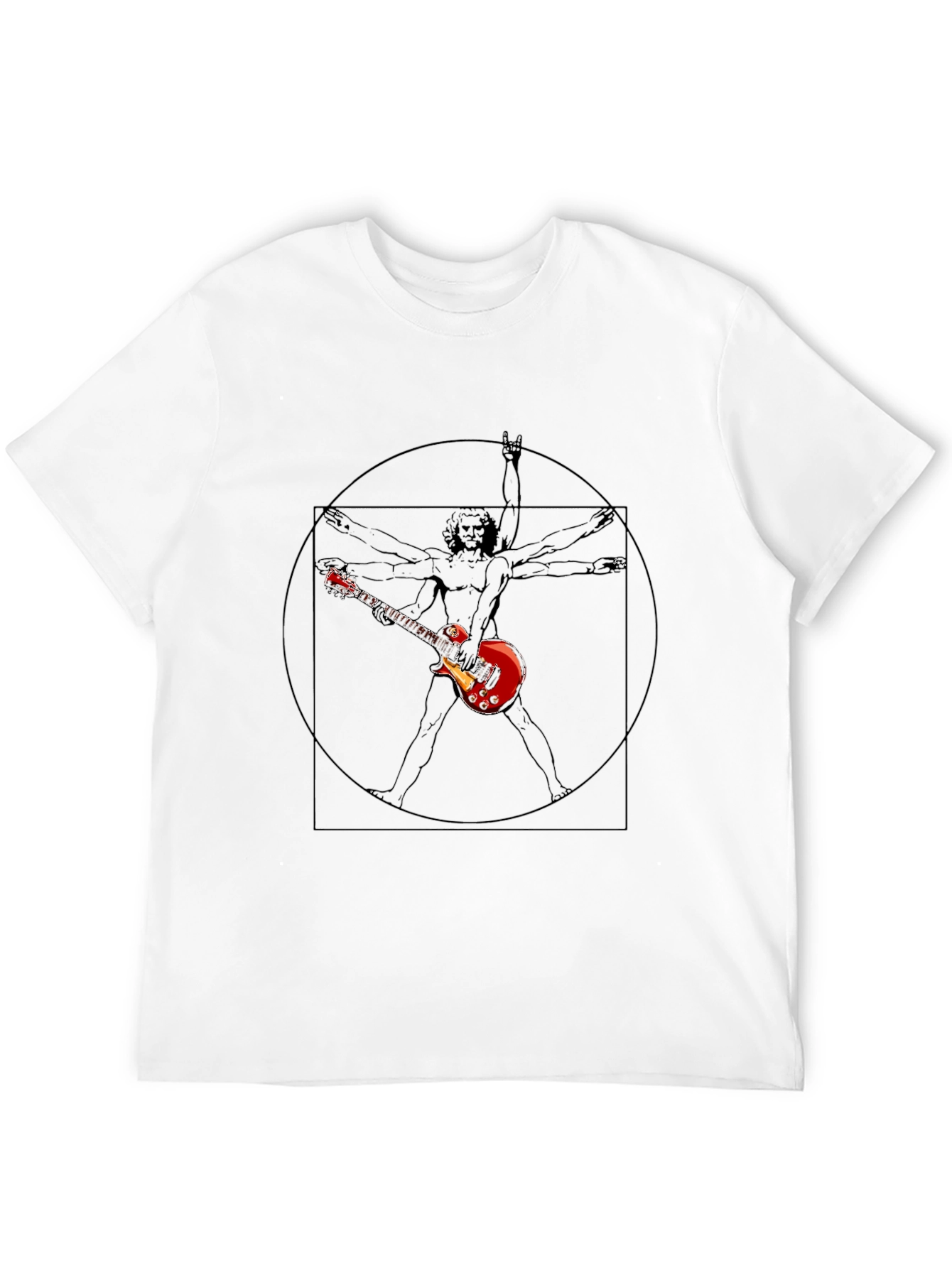 Rock Star Vitruvian Man Graphic T-Shirt