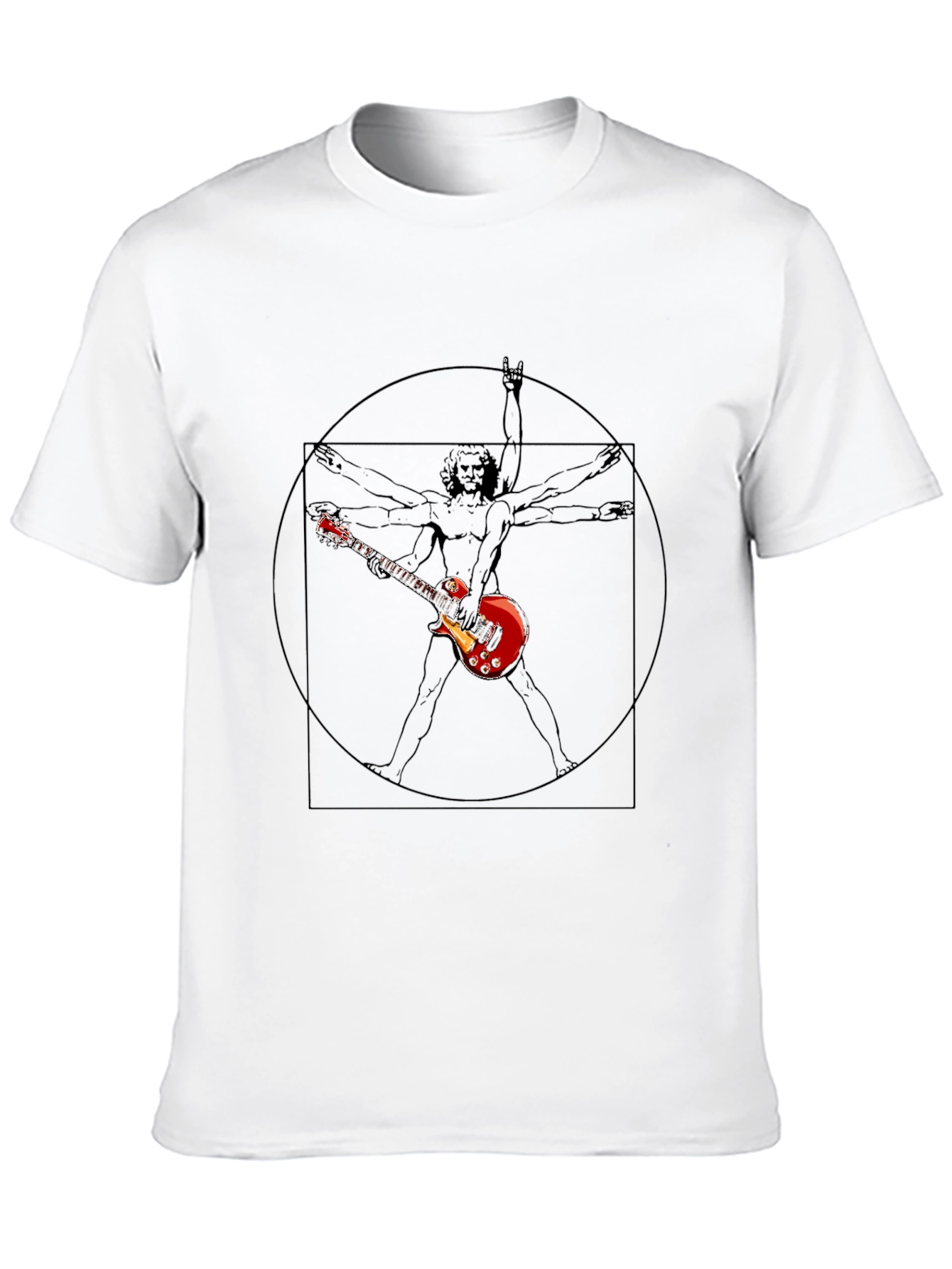 Rock Star Vitruvian Man Graphic T-Shirt
