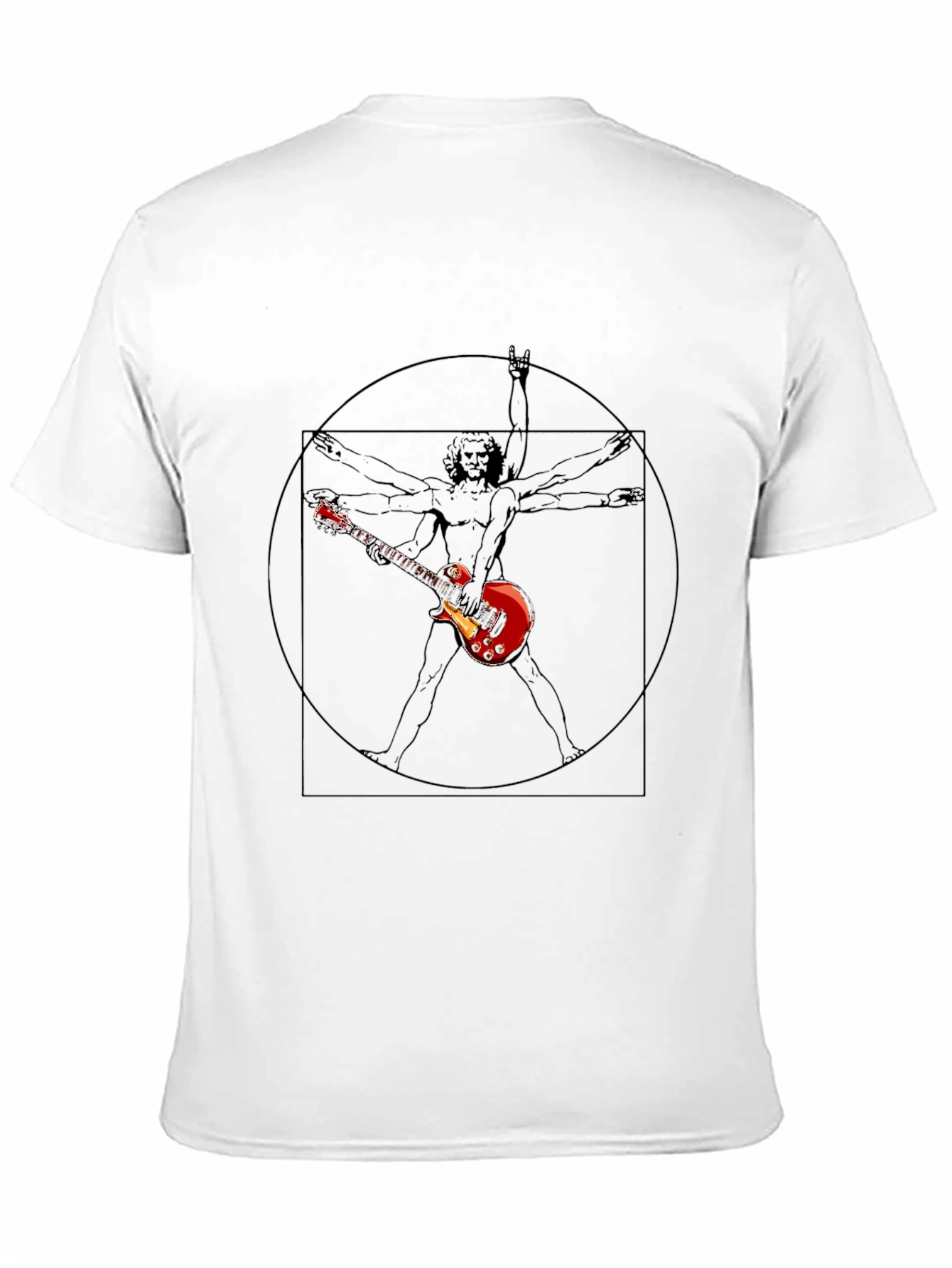 Rock Star Vitruvian Man Graphic T-Shirt