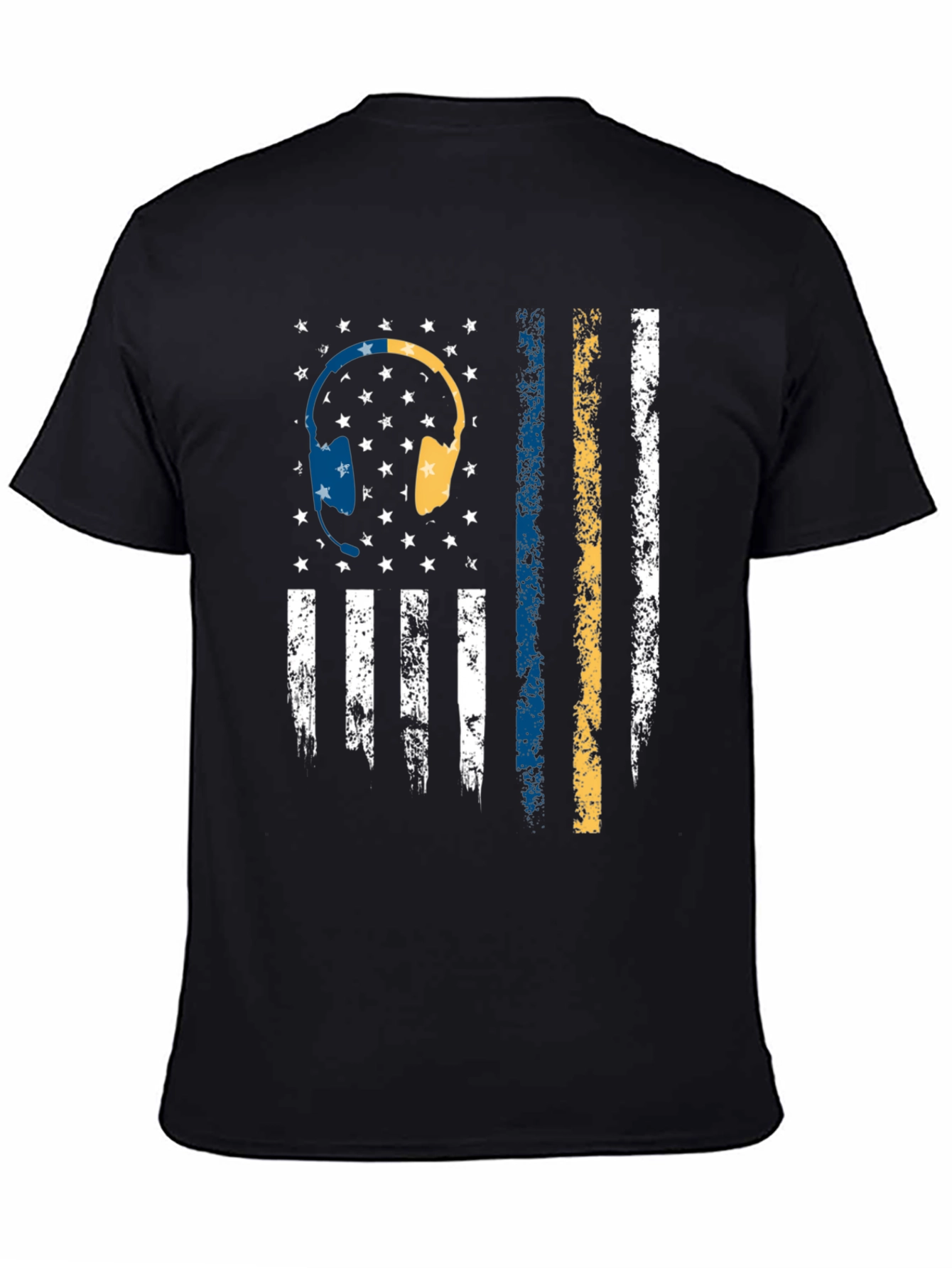 Headphone American Flag Graphic Tee