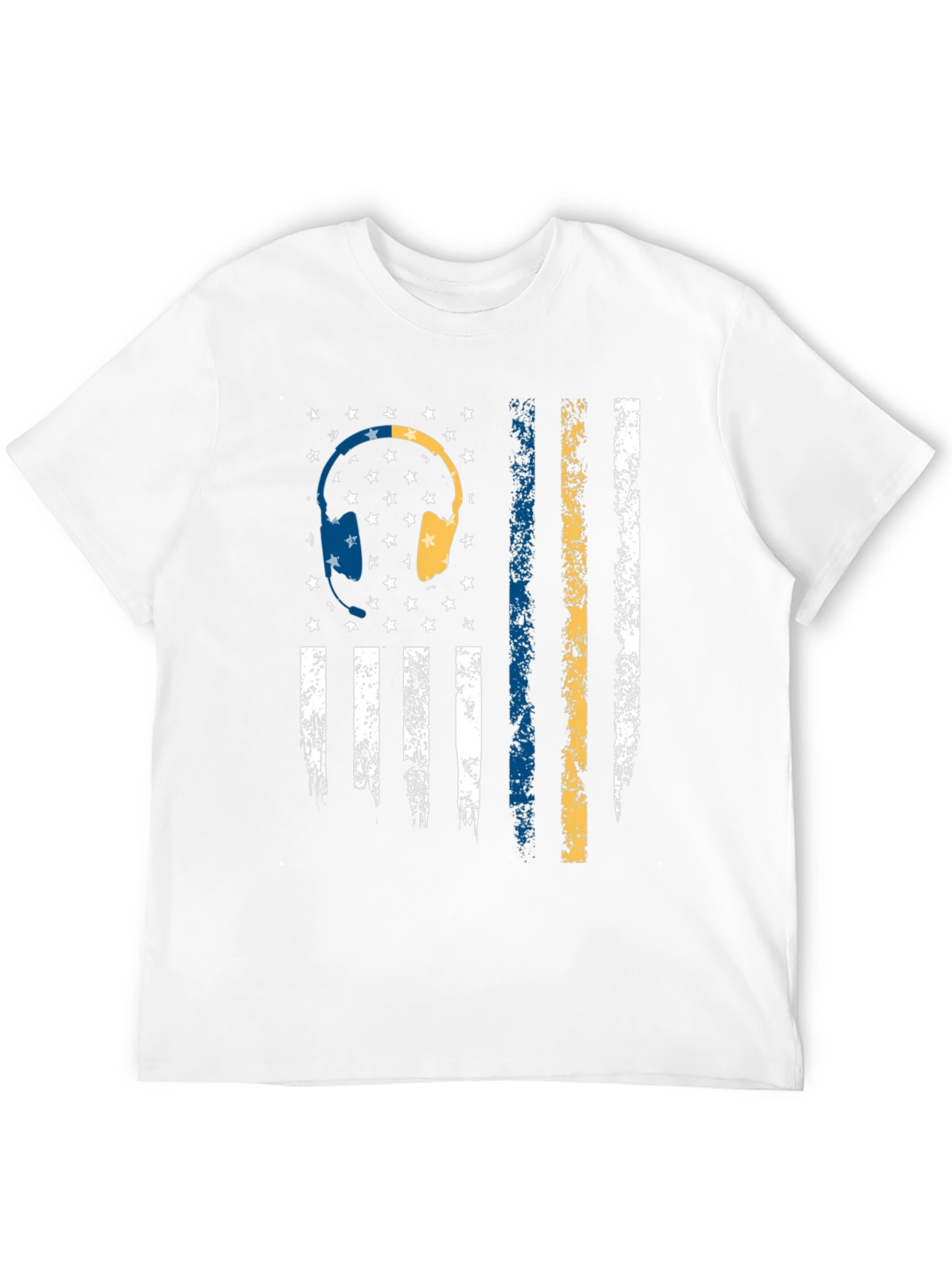 Headphone American Flag Graphic Tee