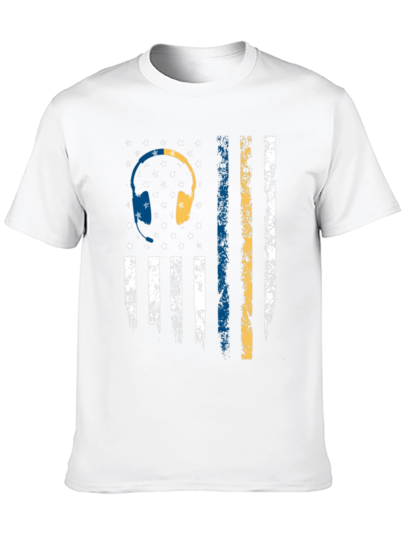 Headphone American Flag Graphic Tee