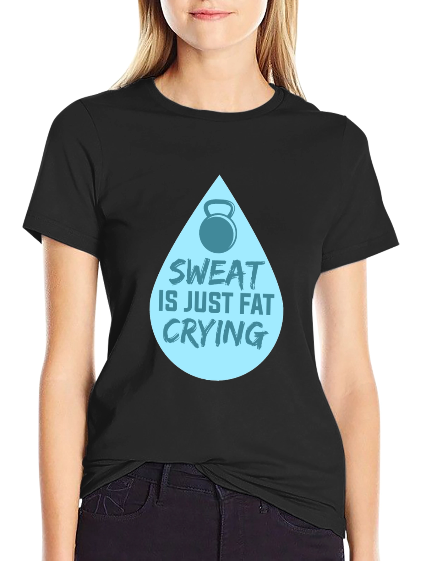 Sweat is Fat Crying Graphic Tee