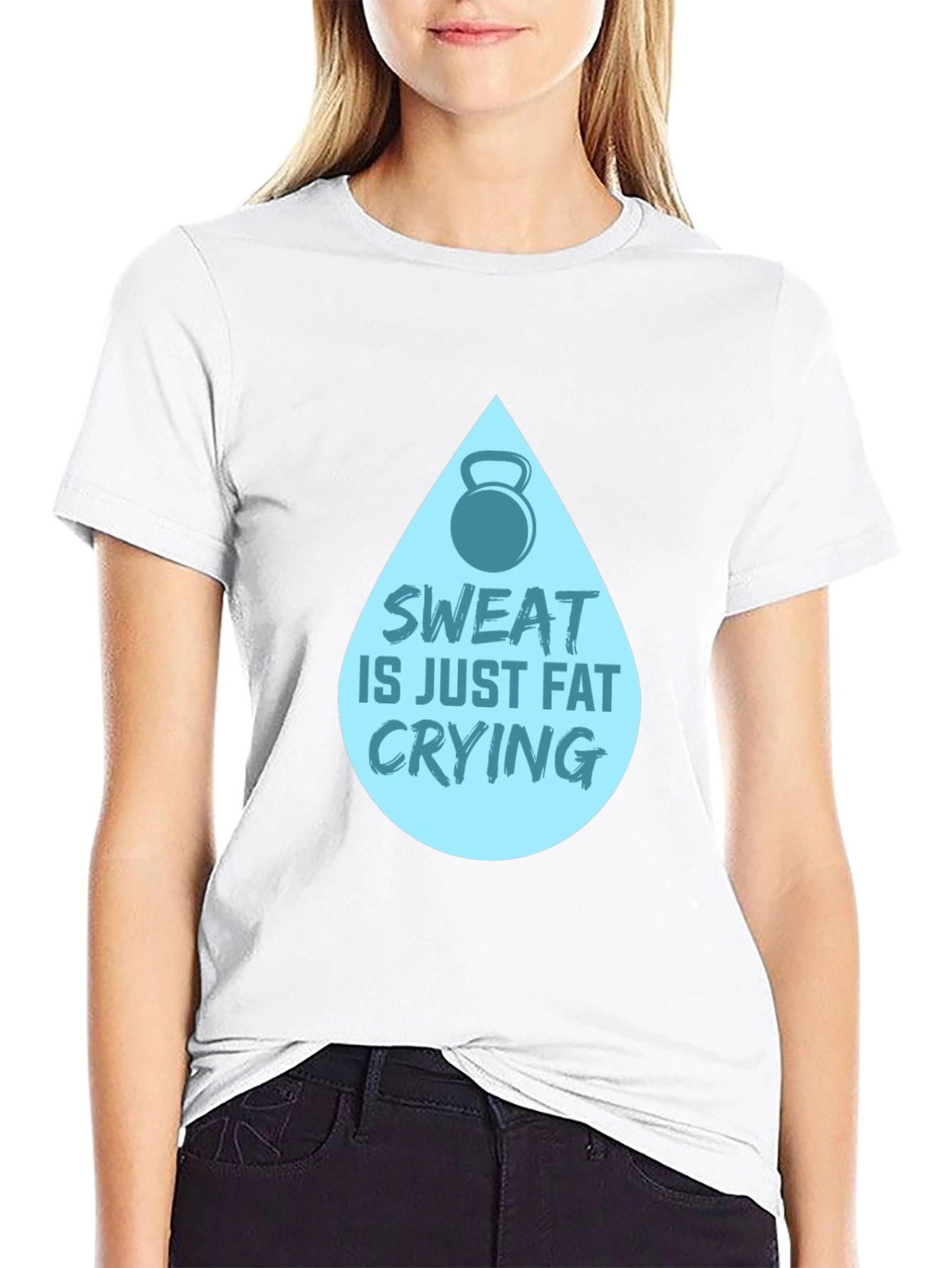 Sweat is Fat Crying Graphic Tee