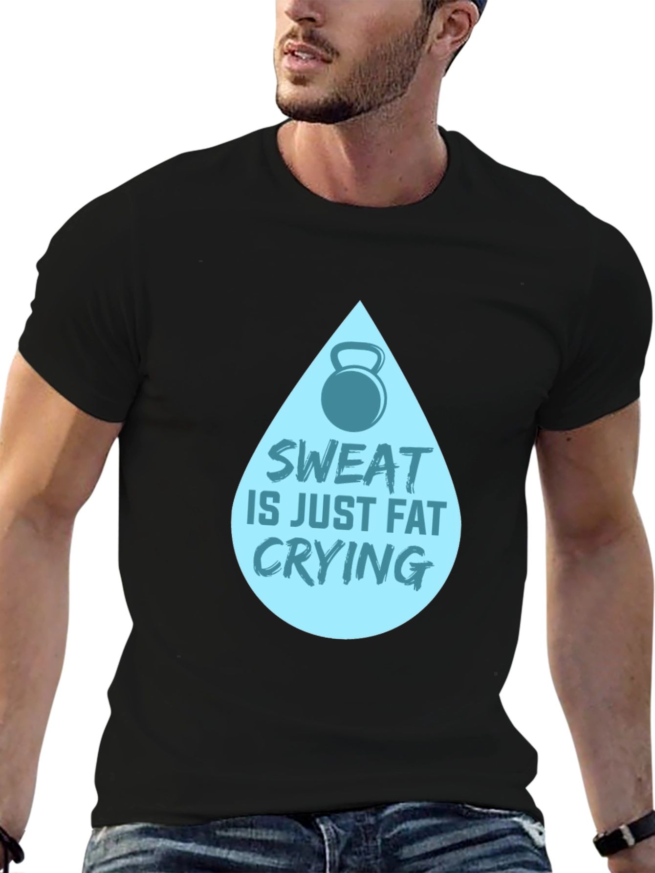 Sweat is Fat Crying Graphic Tee