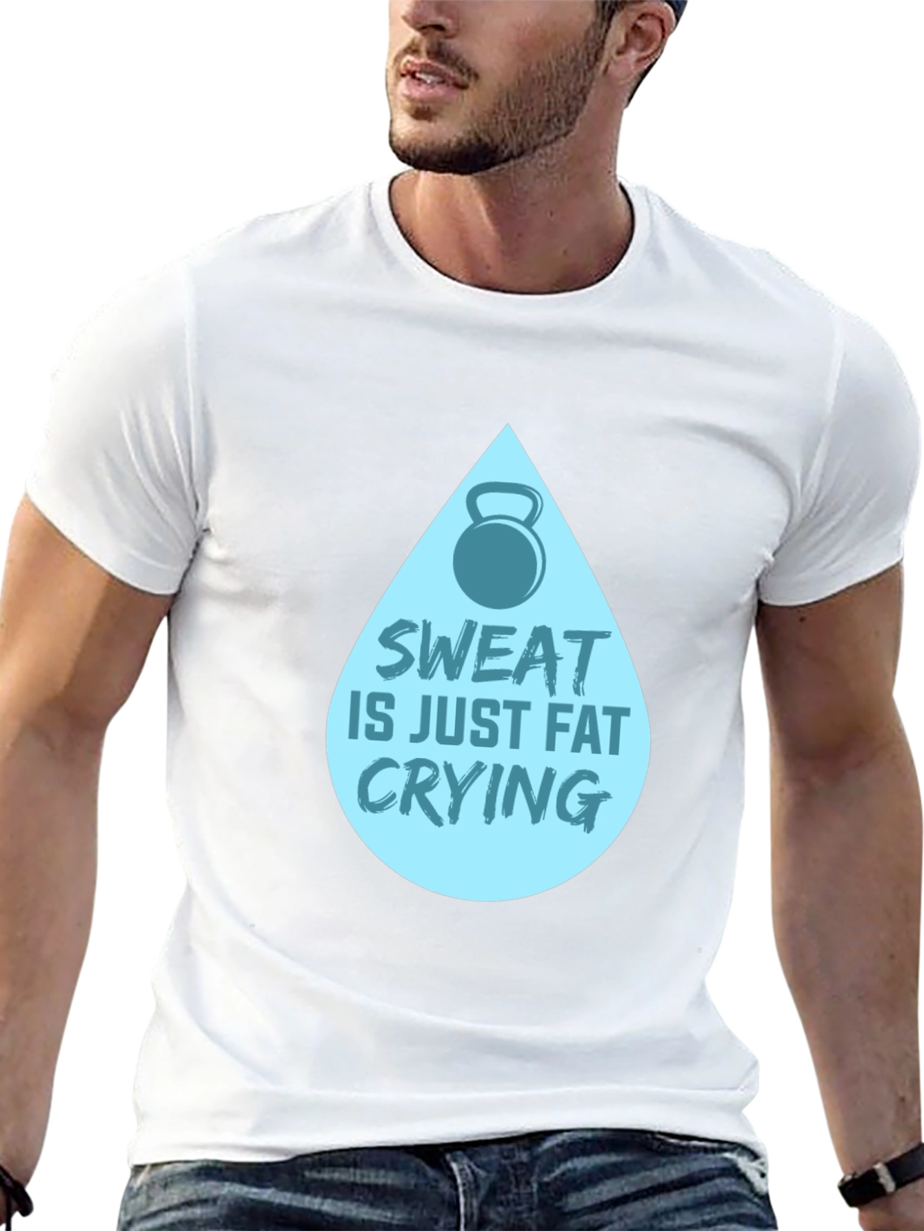 Sweat is Fat Crying Graphic Tee