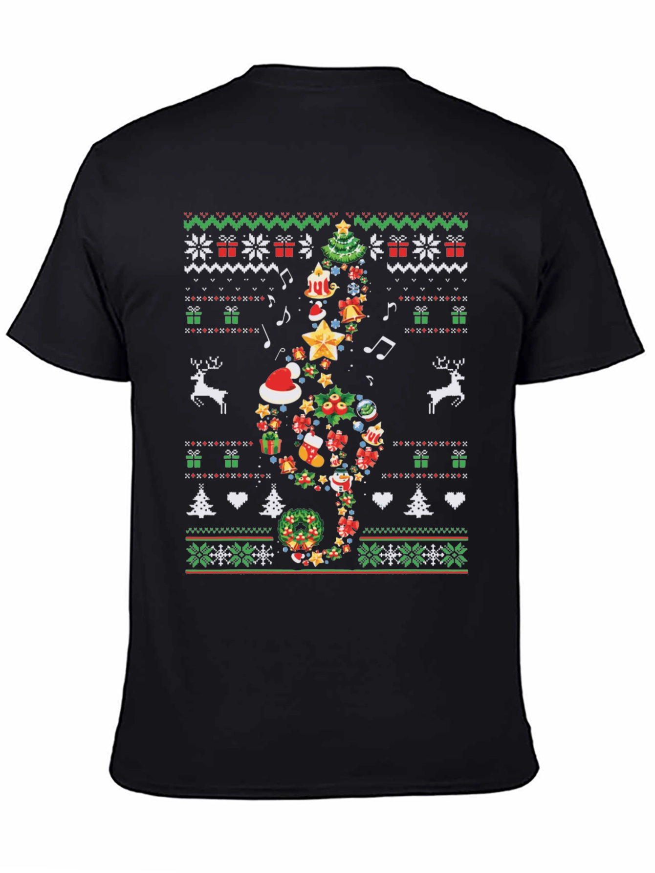 Ugly Christmas Sweater Pattern T-Shirt