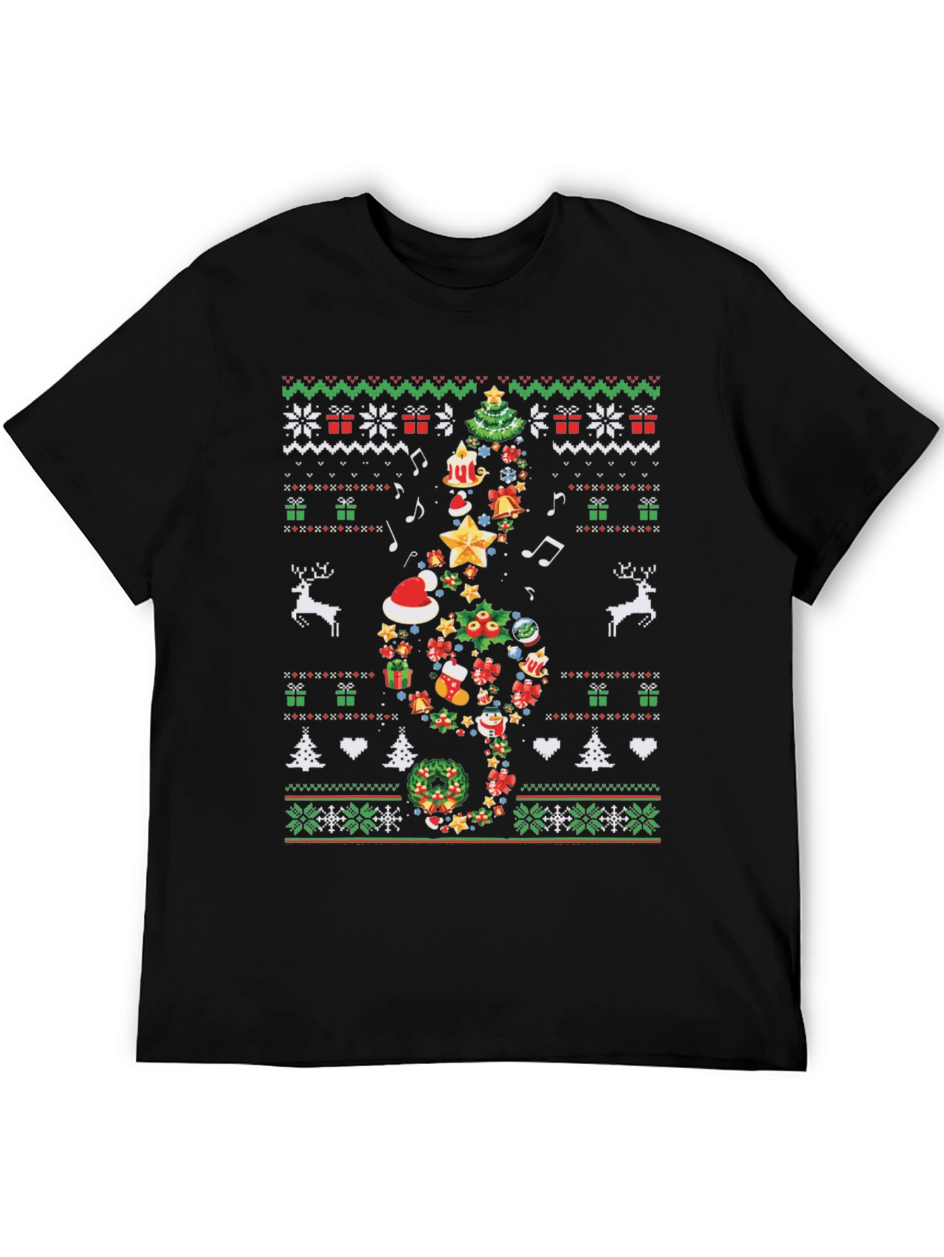 Ugly Christmas Sweater Pattern T-Shirt