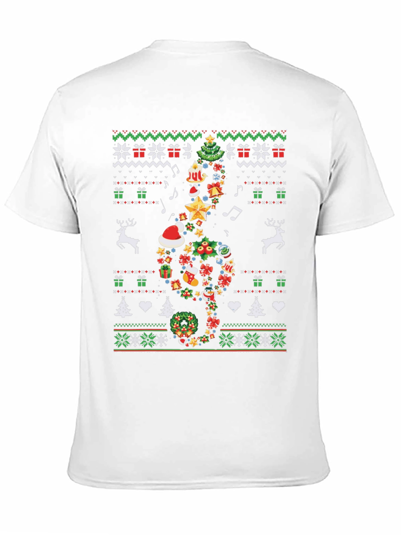 Ugly Christmas Sweater Pattern T-Shirt