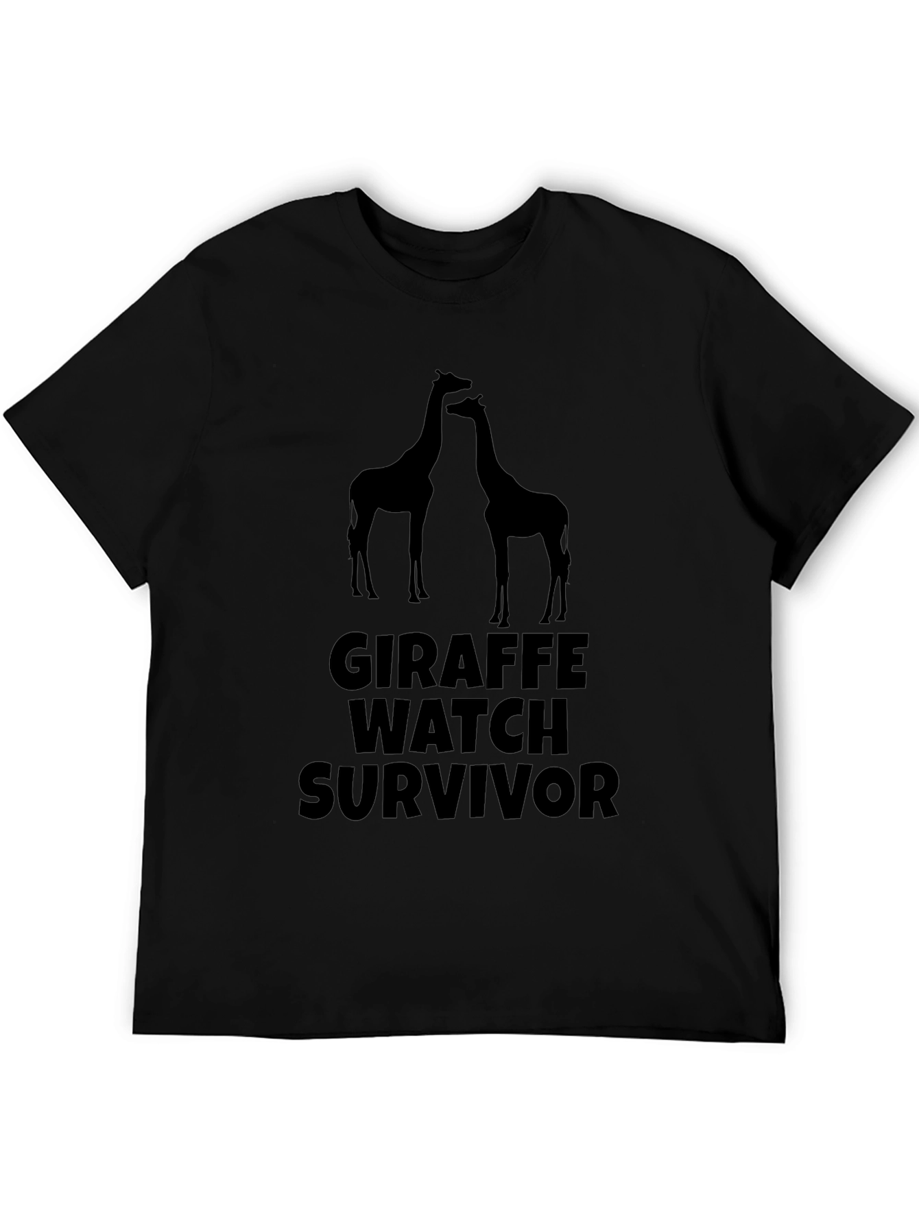 Giraffe Watch Survivor T-Shirt - Black