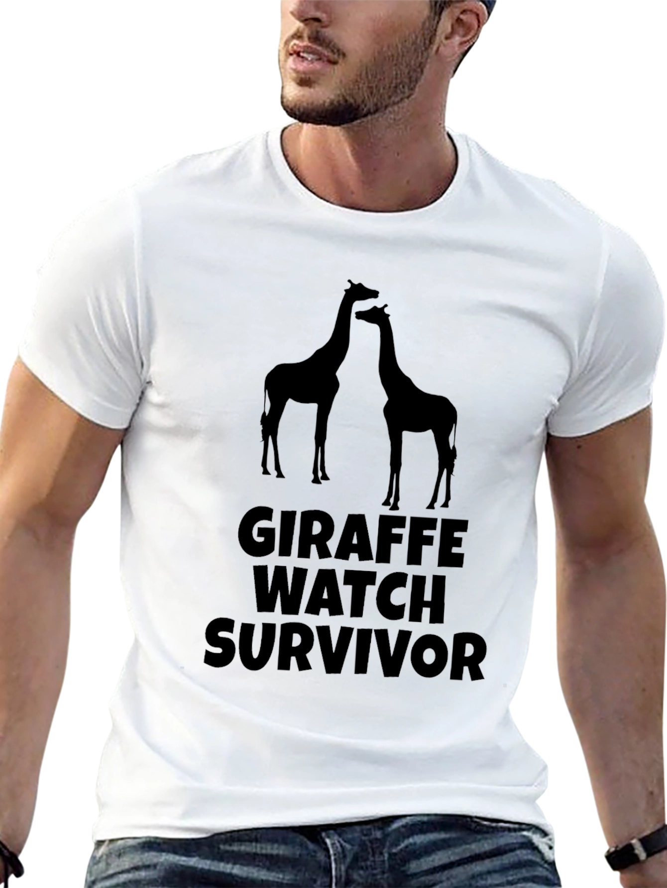 Giraffe Watch Survivor T-Shirt - Black