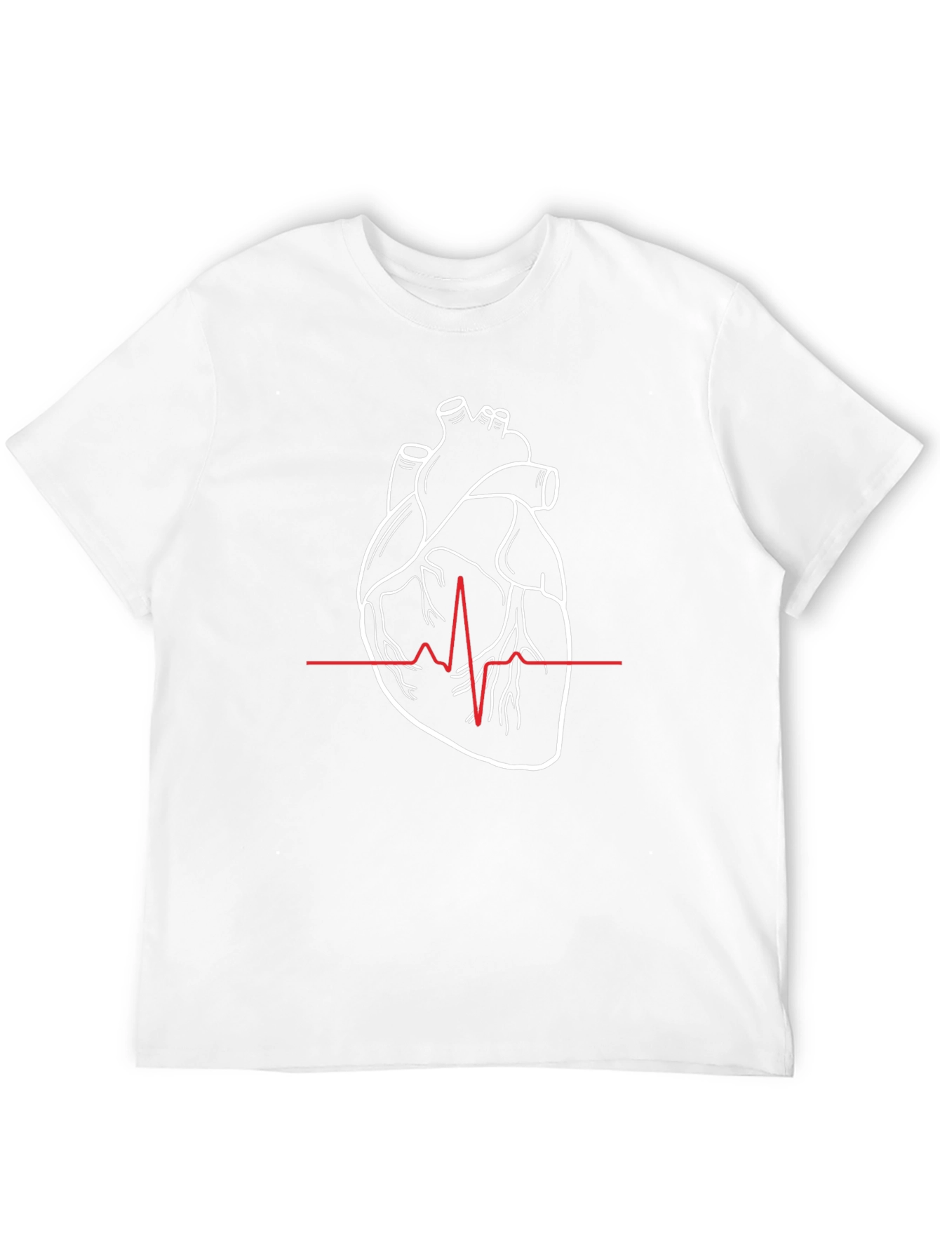 Anatomical Heartbeat T-Shirt - Black