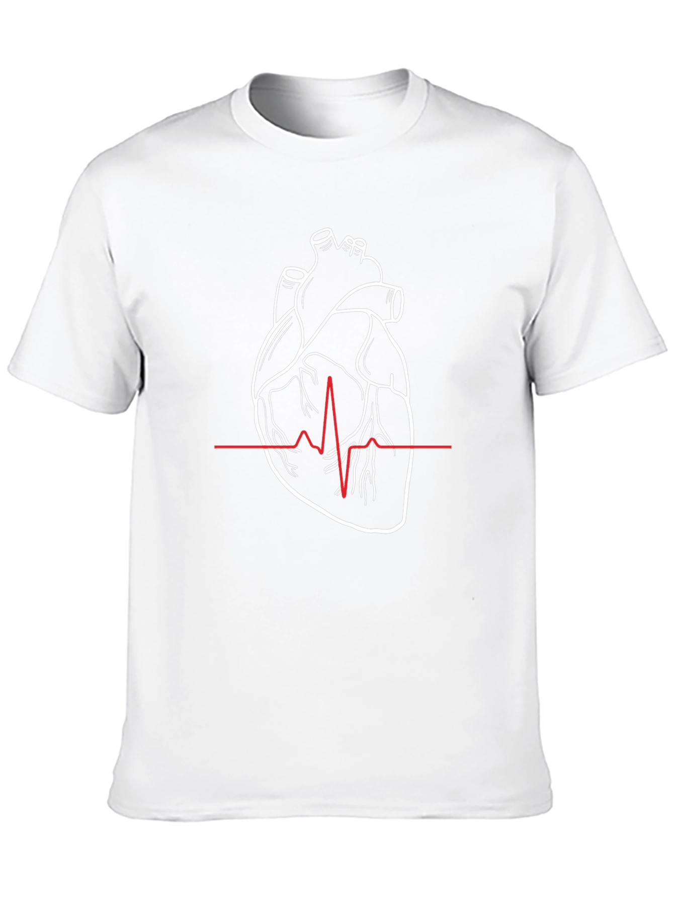 Anatomical Heartbeat T-Shirt - Black
