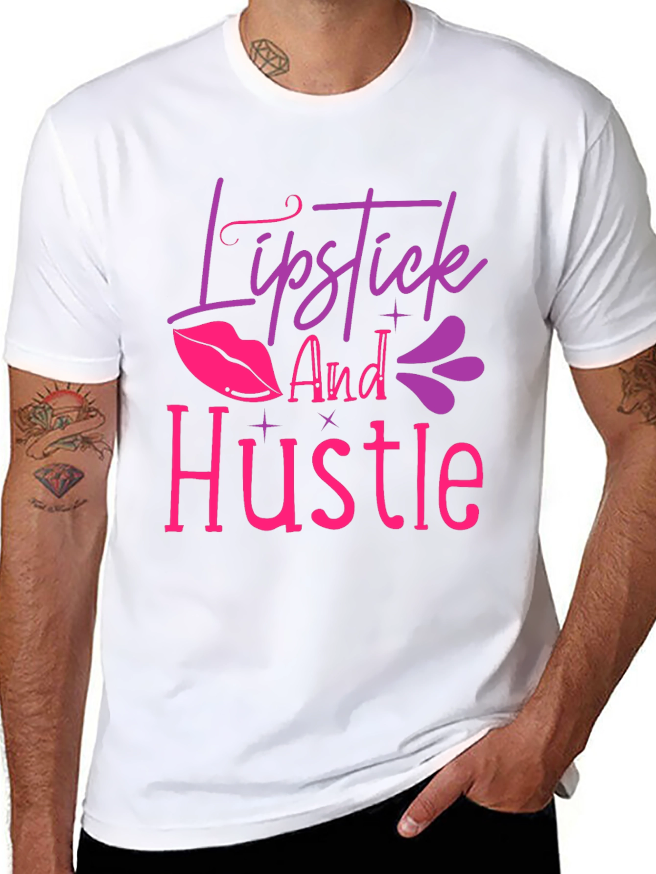 Lipstick and Hustle Graphic Tee