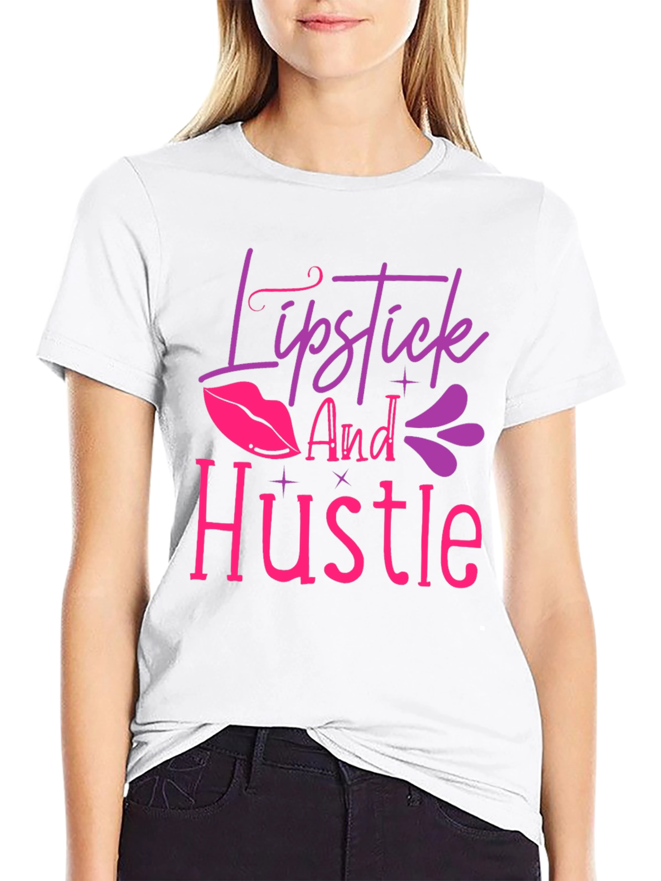 Lipstick and Hustle Graphic Tee