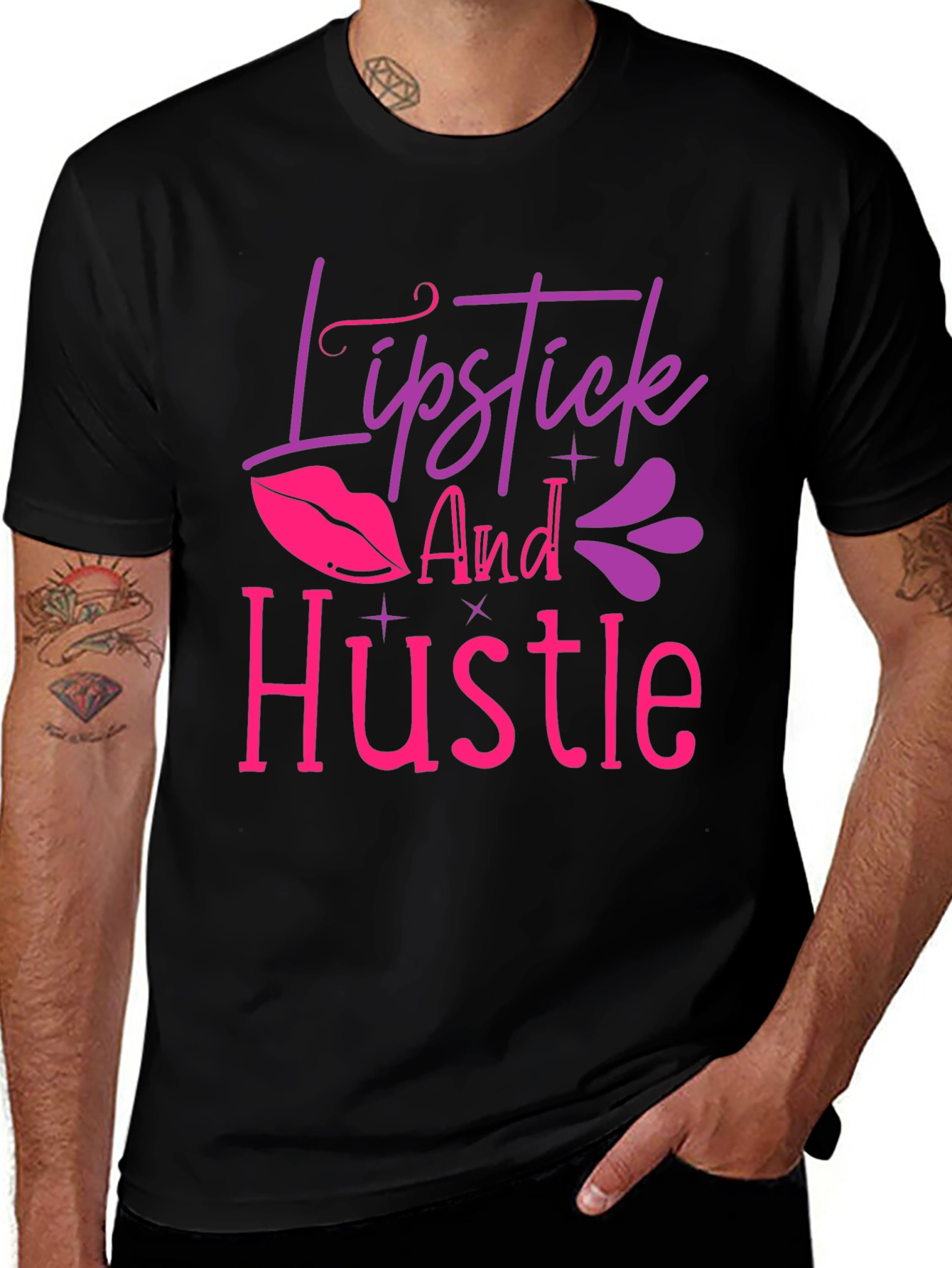 Lipstick and Hustle Graphic Tee