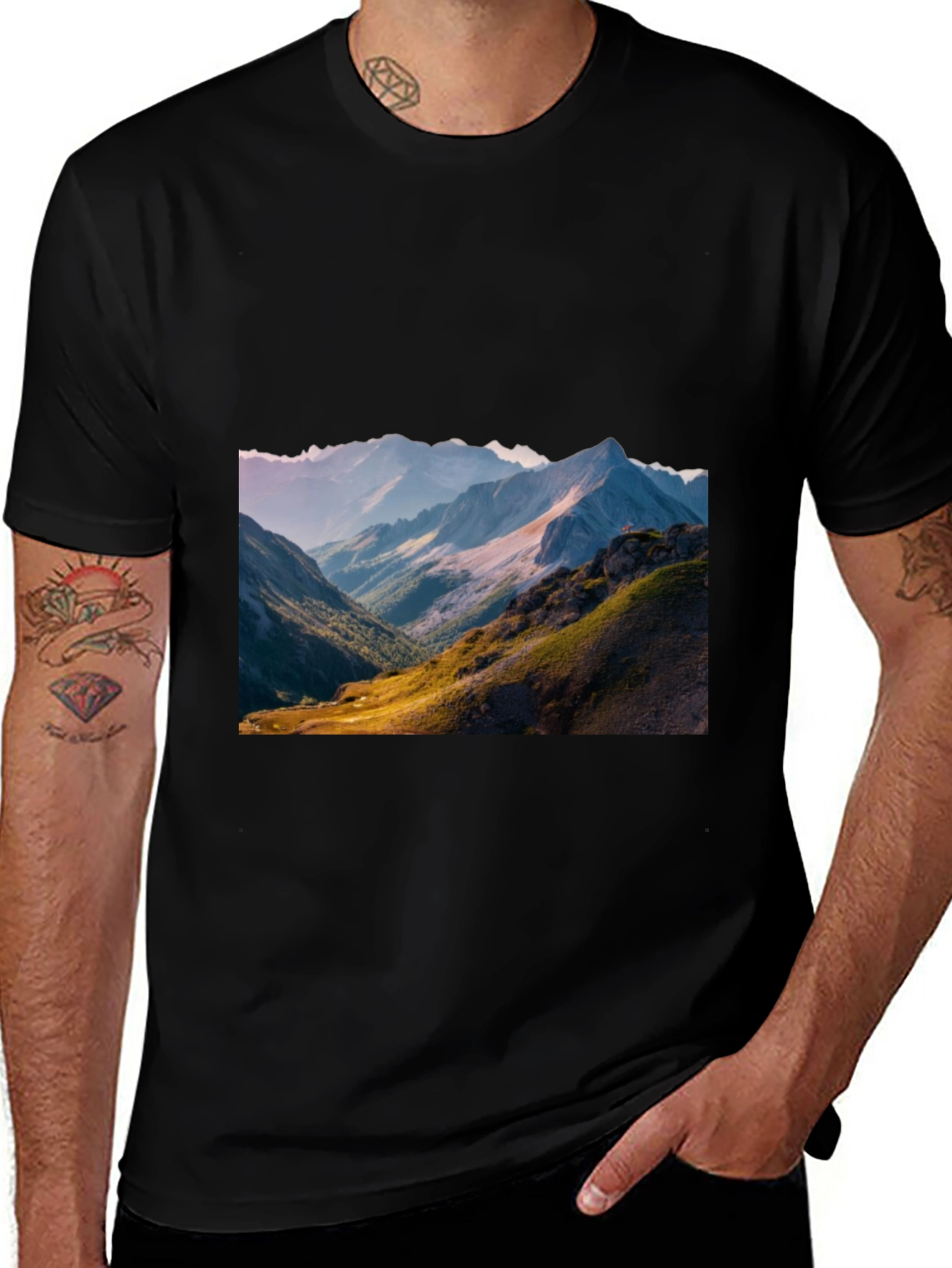 Mountain View Graphic Tee - Black