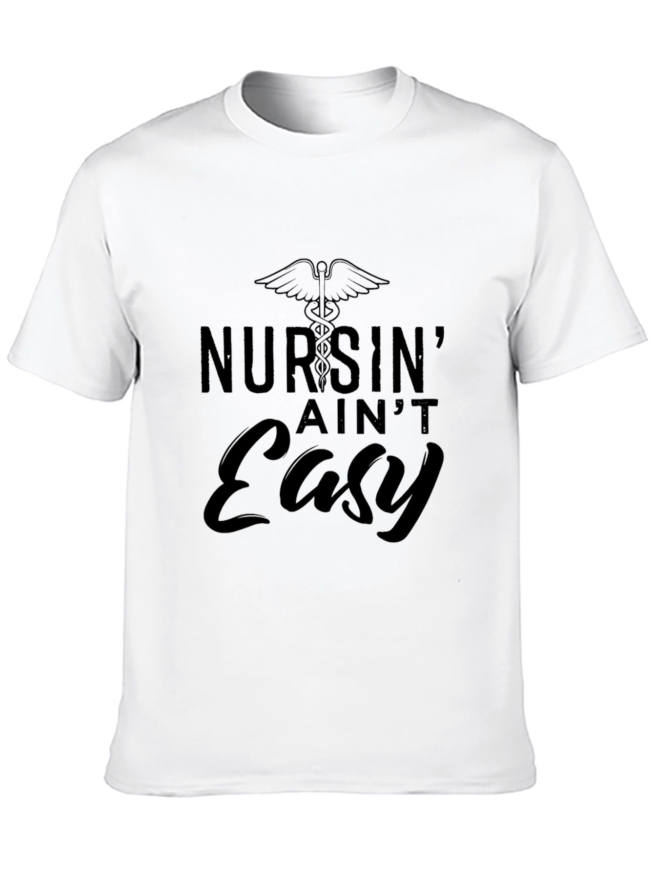 Nursin Aint Easy Black Graphic Tee