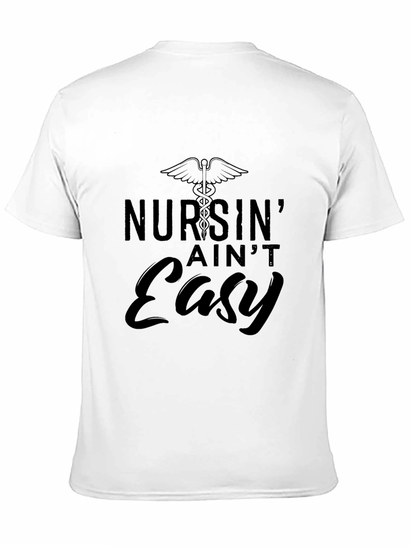 Nursin Aint Easy Black Graphic Tee