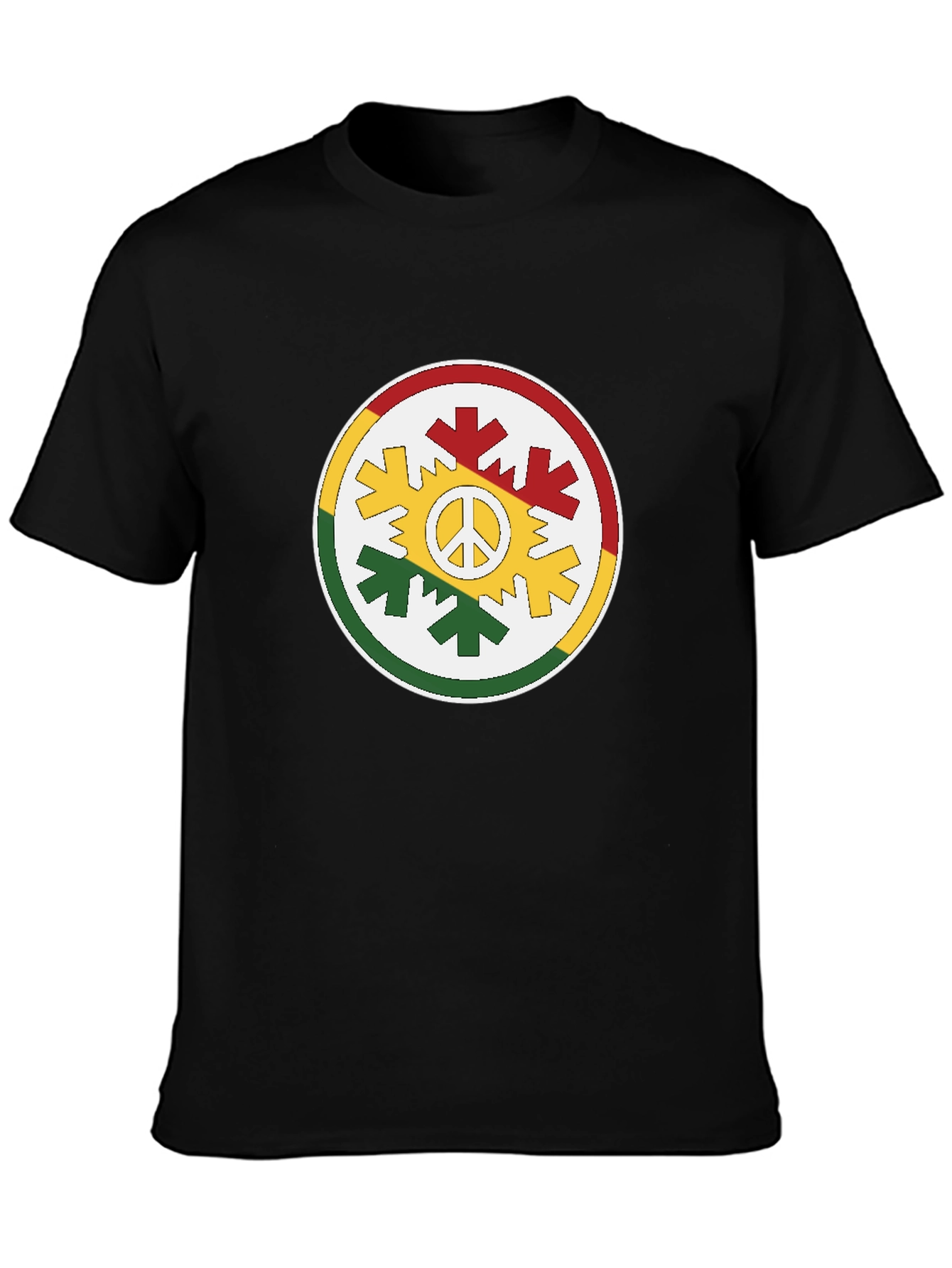 Rasta Peace Sign Graphic T-Shirt