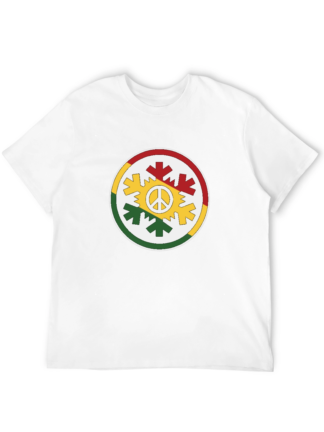 Rasta Peace Sign Graphic T-Shirt