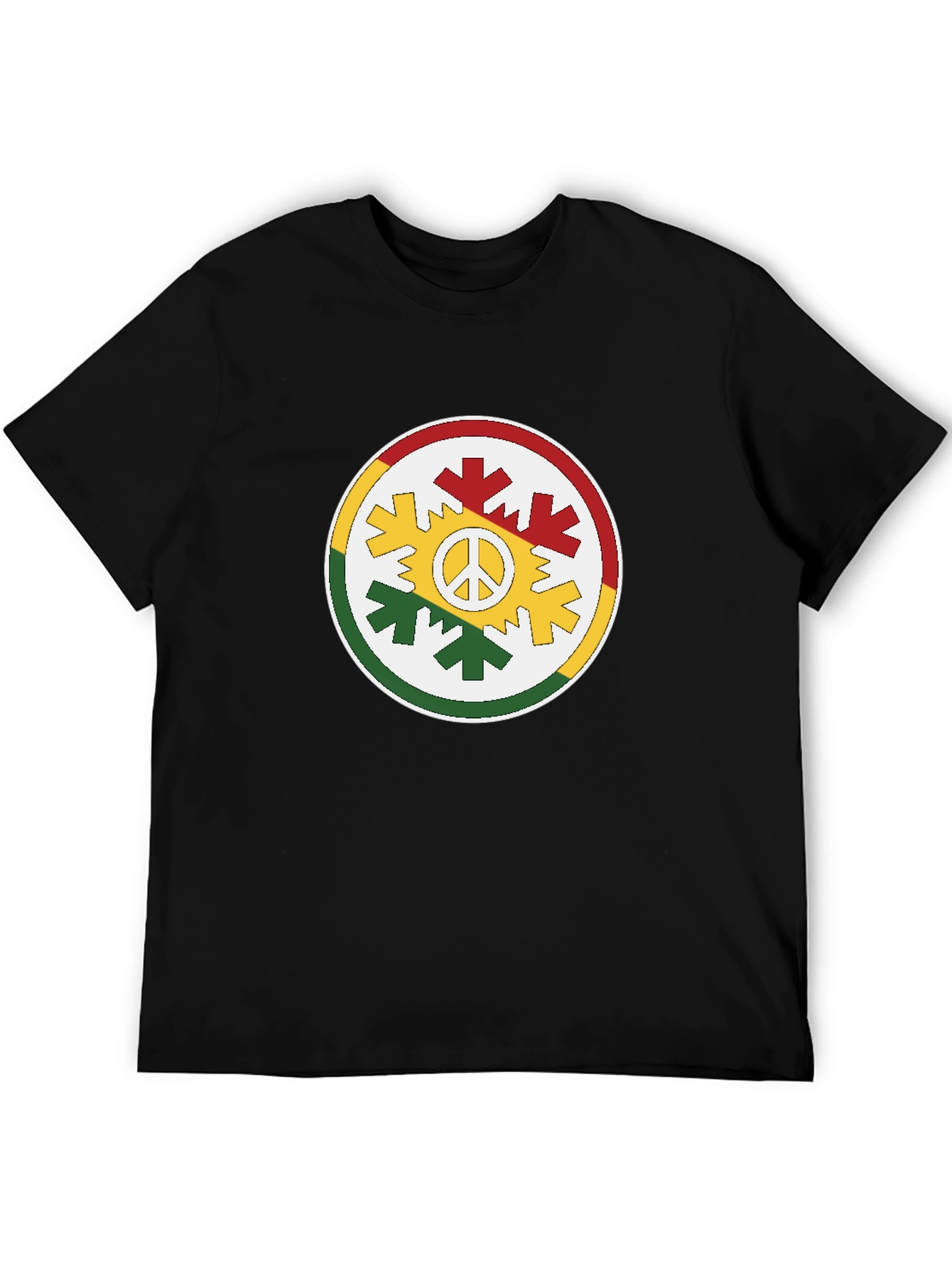 Rasta Peace Sign Graphic T-Shirt