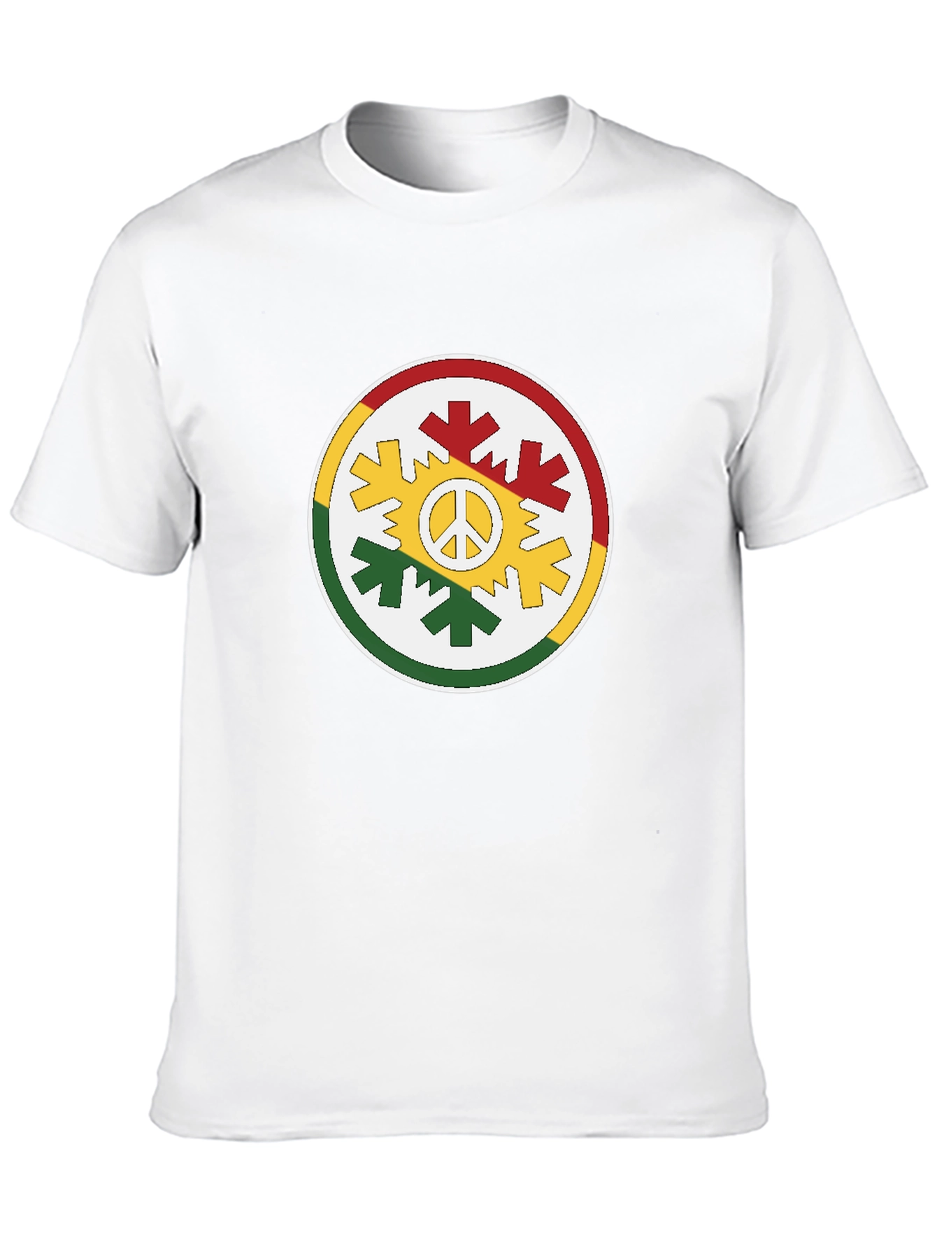 Rasta Peace Sign Graphic T-Shirt