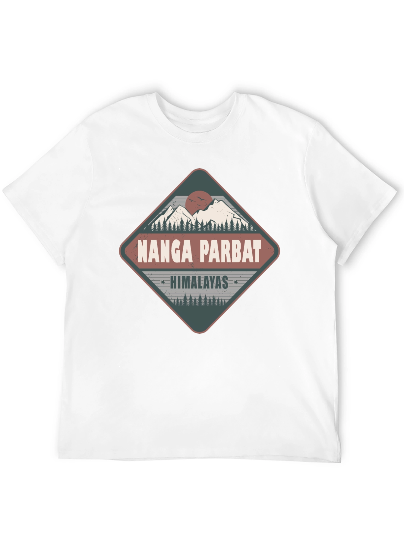 Nanga Parbat Himalayas Tee - Black Graphic T-Shirt