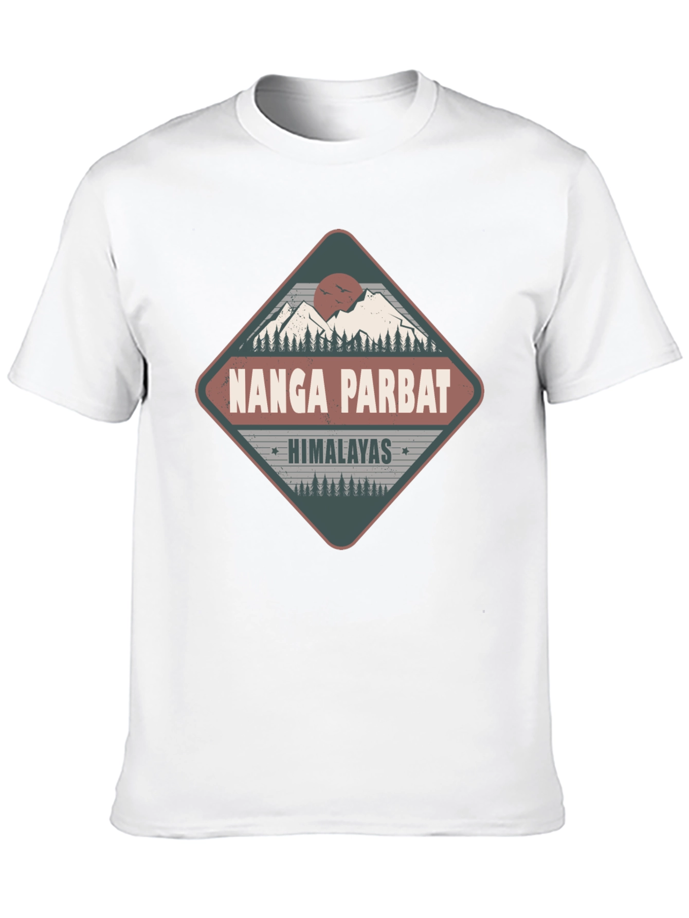 Nanga Parbat Himalayas Tee - Black Graphic T-Shirt