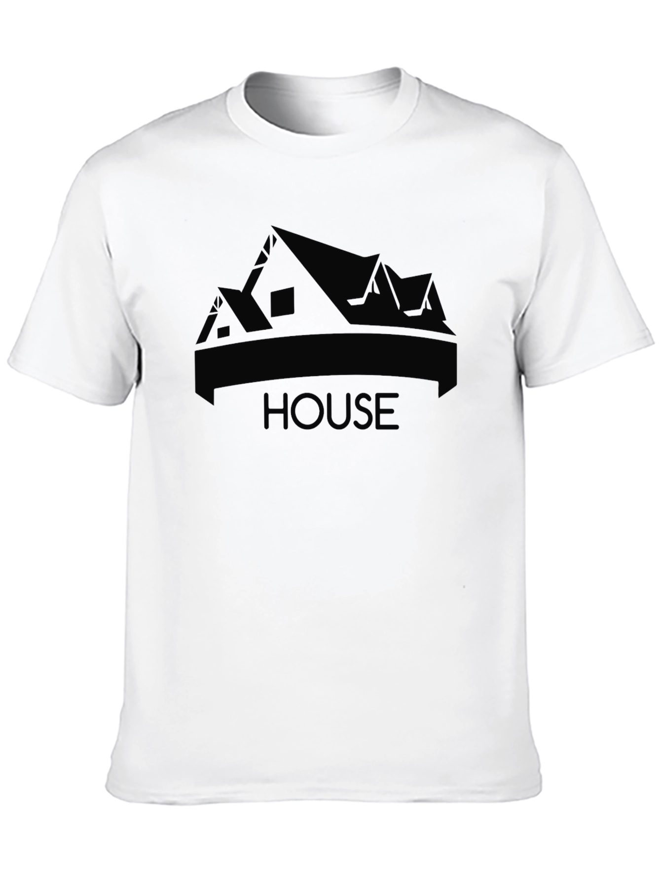 Mens Black T-Shirt - HOUSE Graphic Print Tee