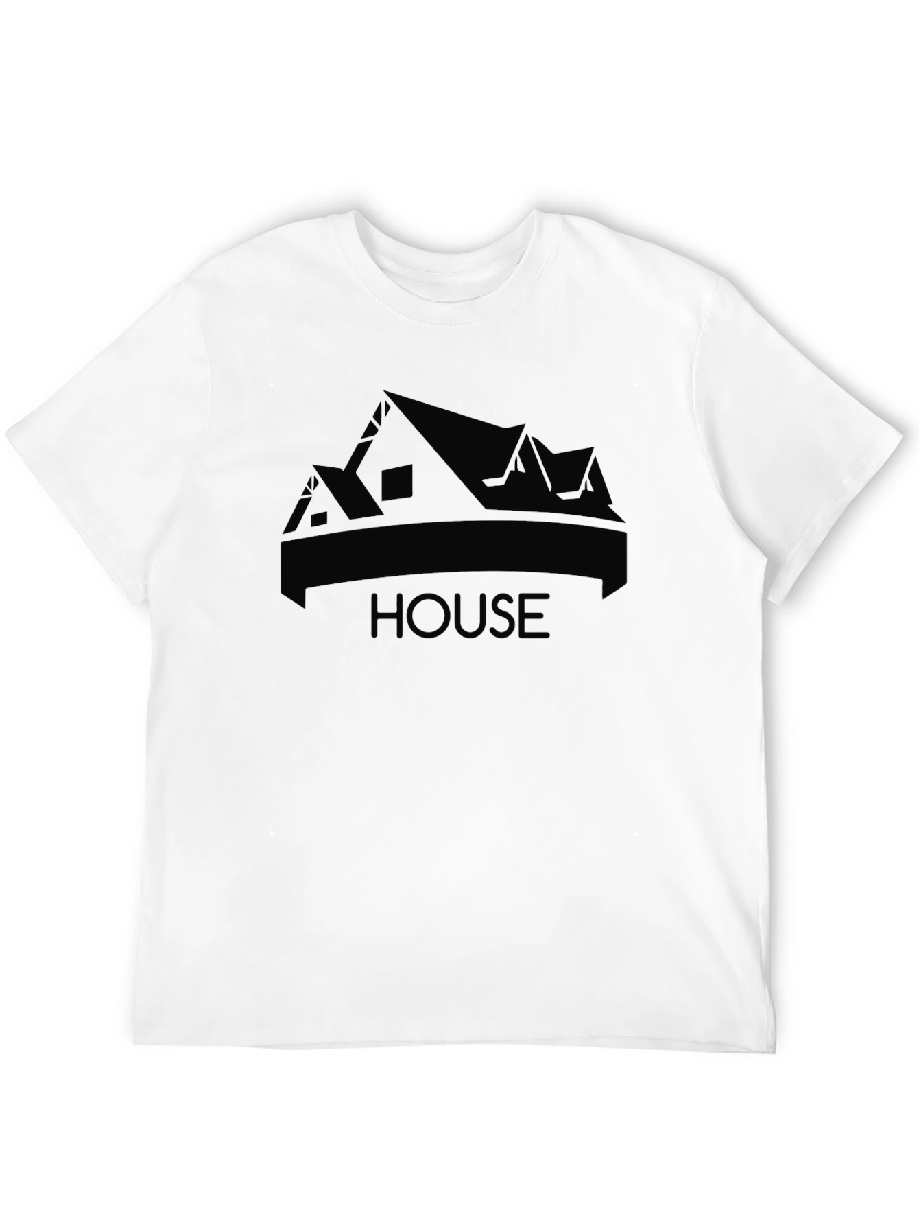 Mens Black T-Shirt - HOUSE Graphic Print Tee