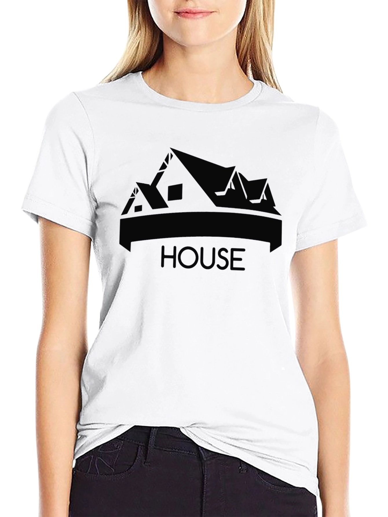 Mens Black T-Shirt - HOUSE Graphic Print Tee