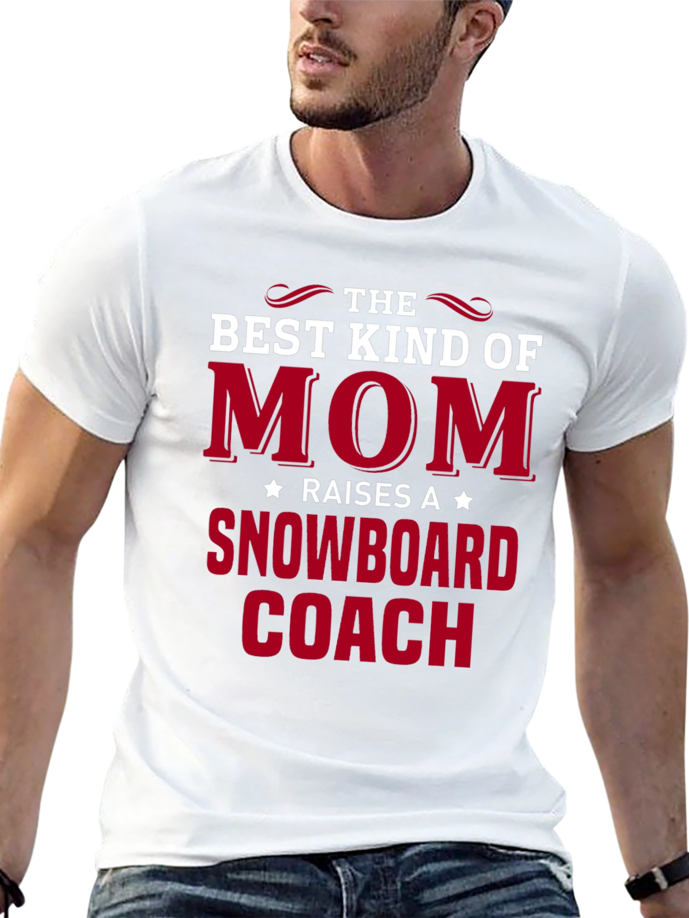 Best Mom Raises a Snowboard Coach T-Shirt